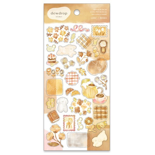 MIND WAVE 貼紙: Dewdrop 82437 brown