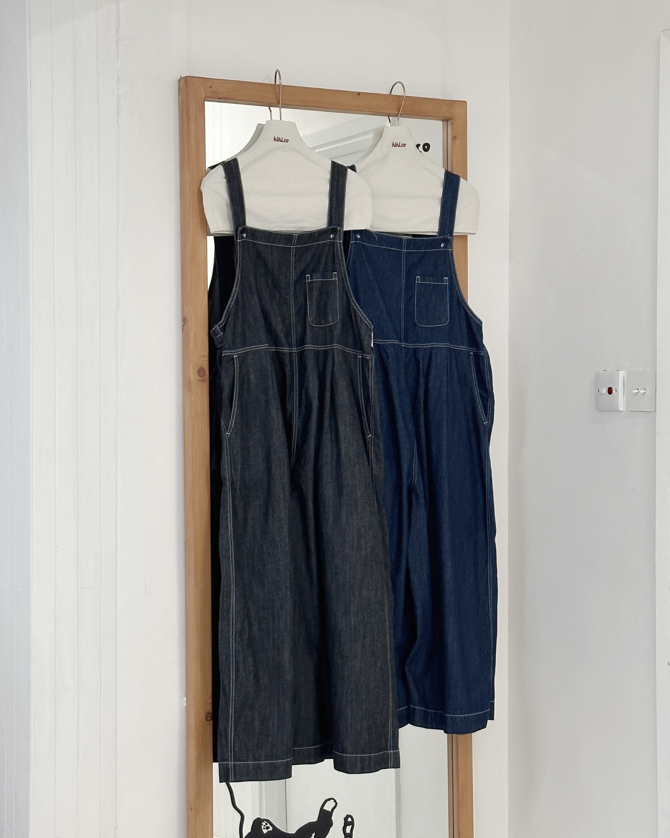 柔軟洗水牛仔可調工人裙褲