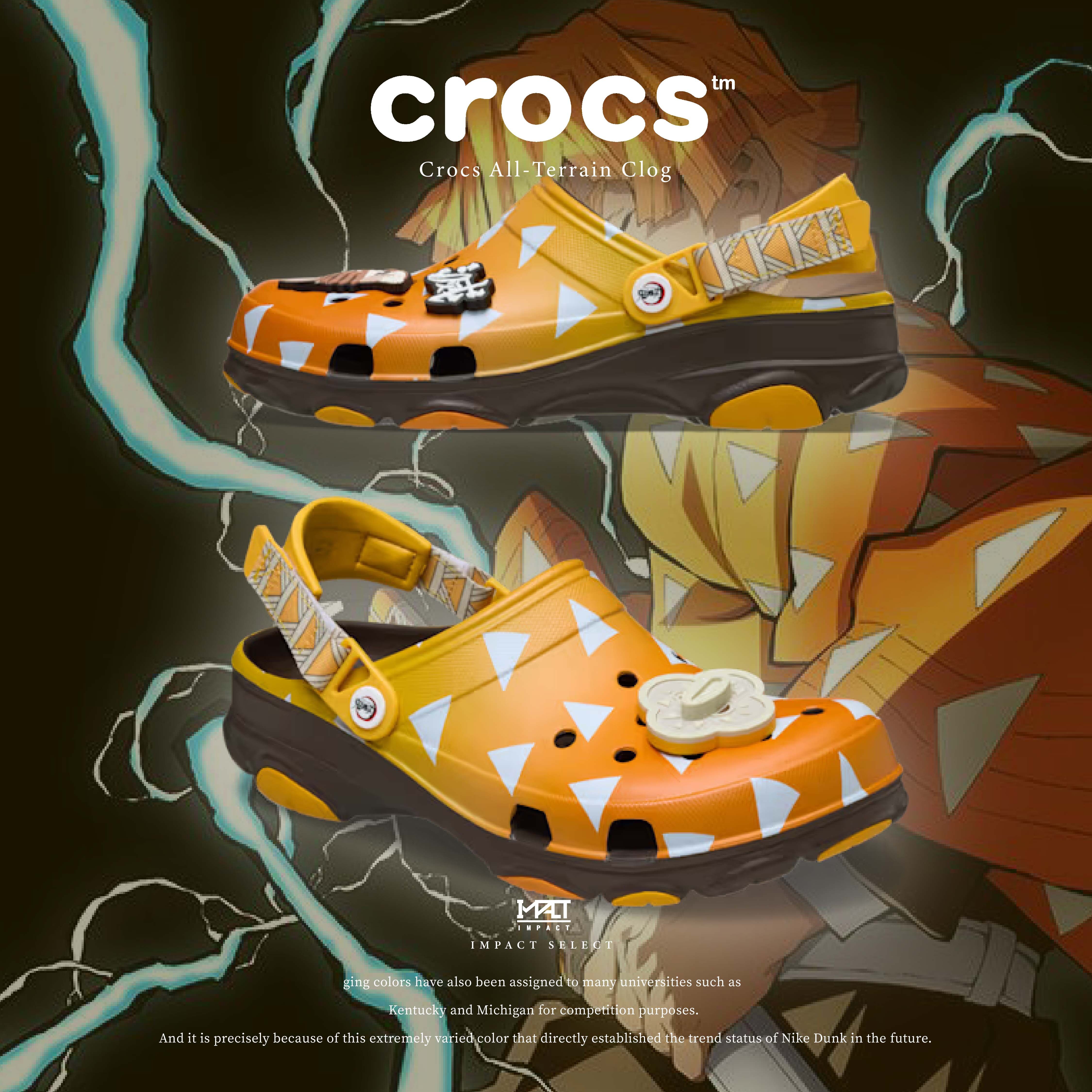 CROCS X 鬼滅之刃 聯名款 All-Terrain Clog 善逸 黃白 麻雀 霹靂一閃 SKU 212430
