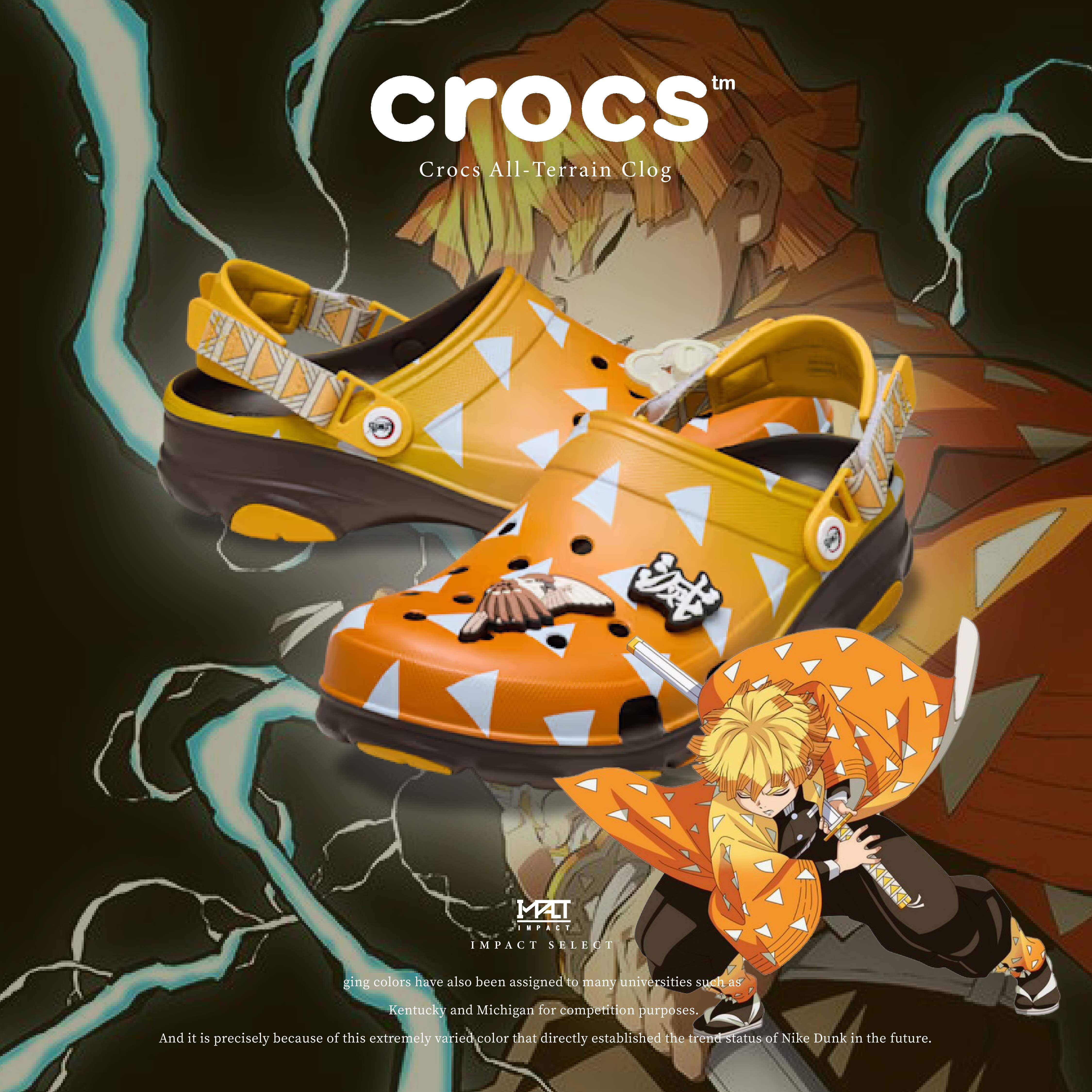 CROCS X 鬼滅之刃 聯名款 All-Terrain Clog 善逸 黃白 麻雀 霹靂一閃 SKU 212430