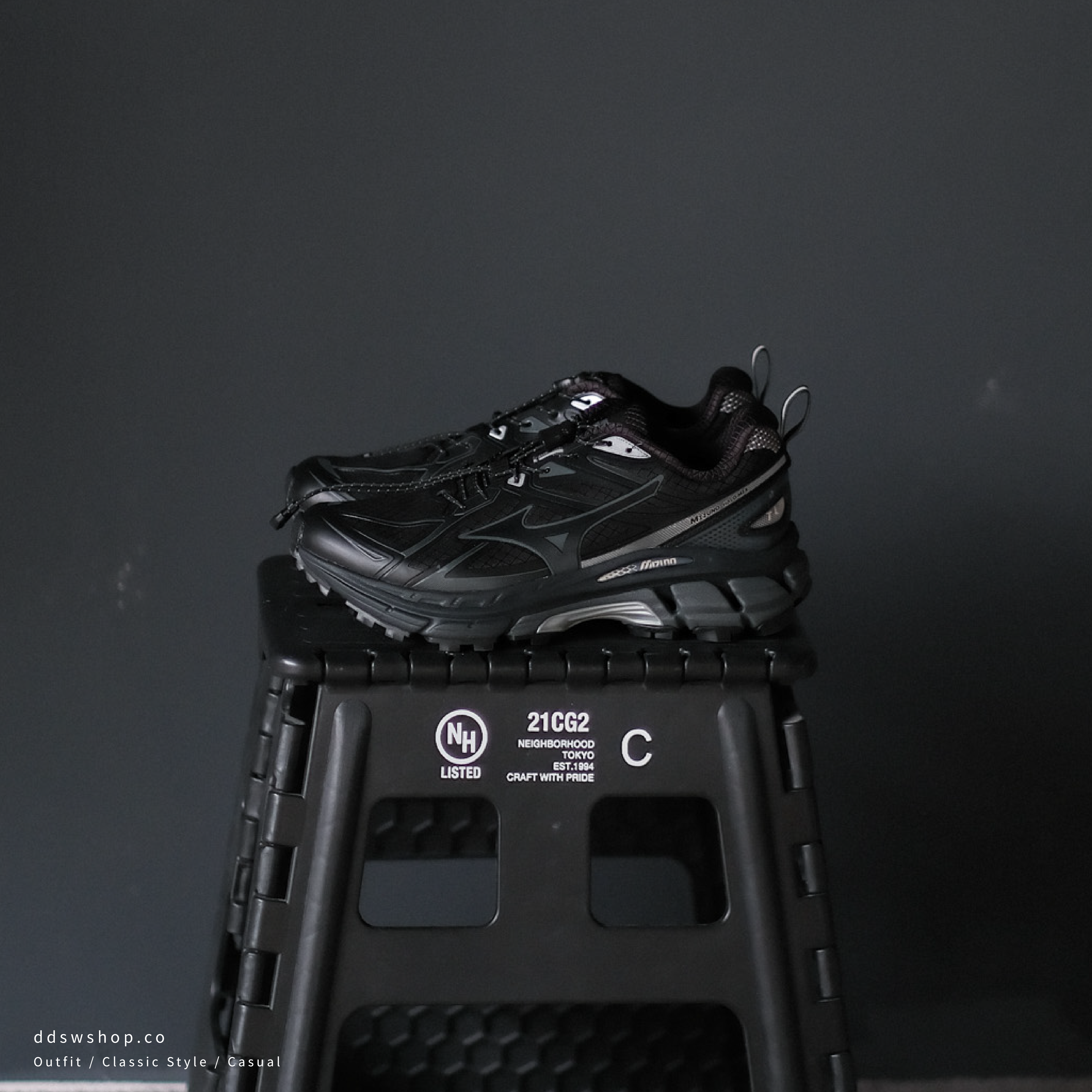 "代購" Mizuno Halo Mix TL “Triple Black” 復古 防潑水 黑魂 D1GH251201