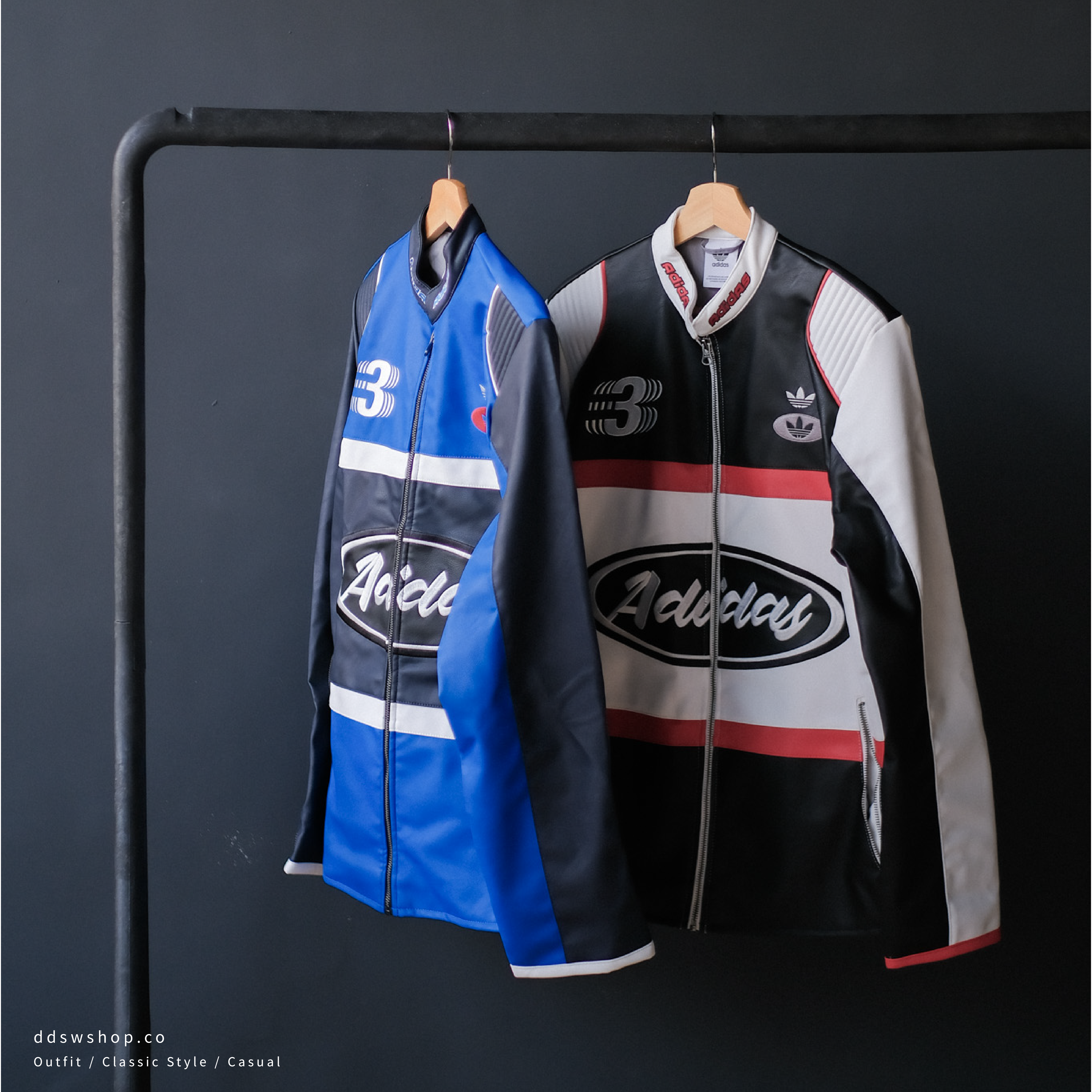 "代購" Adidas Originals SS25 仿皮賽車男款外套