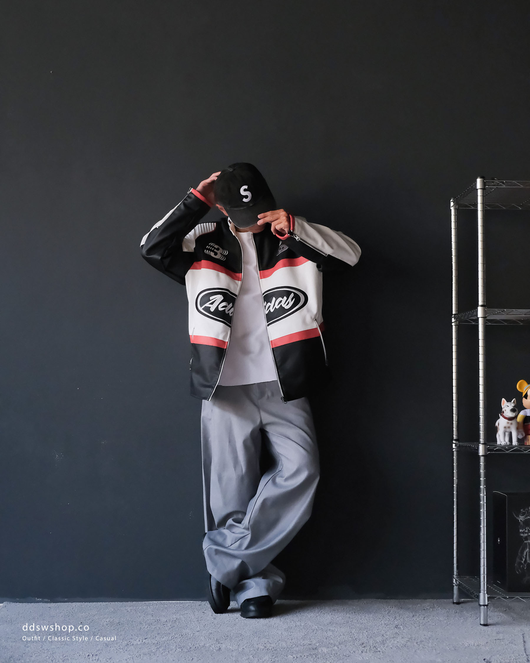 "代購" Adidas Originals SS25 仿皮賽車男款外套