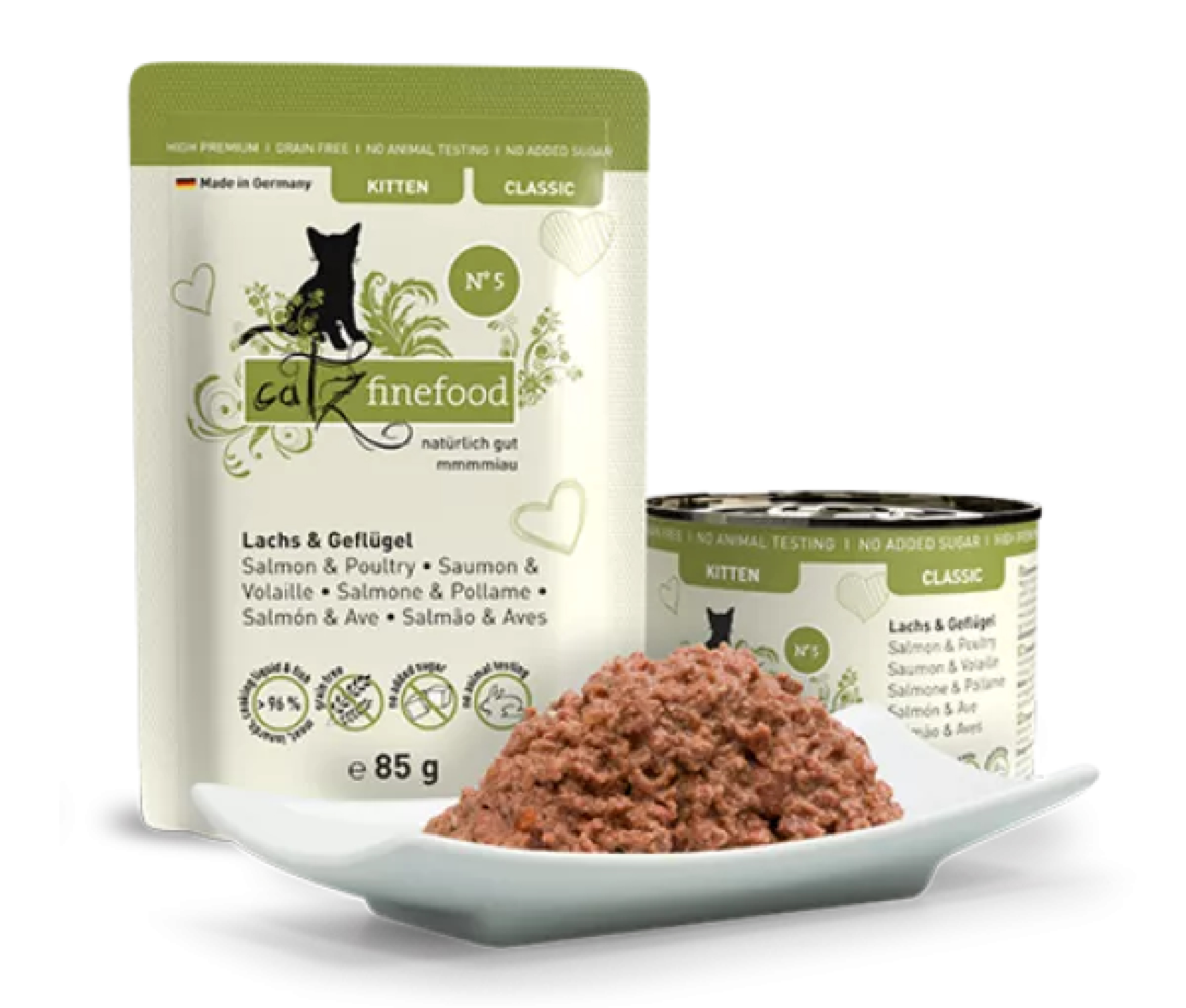 幼貓主食系列-N°5-三文鱼+家禽 (200g)