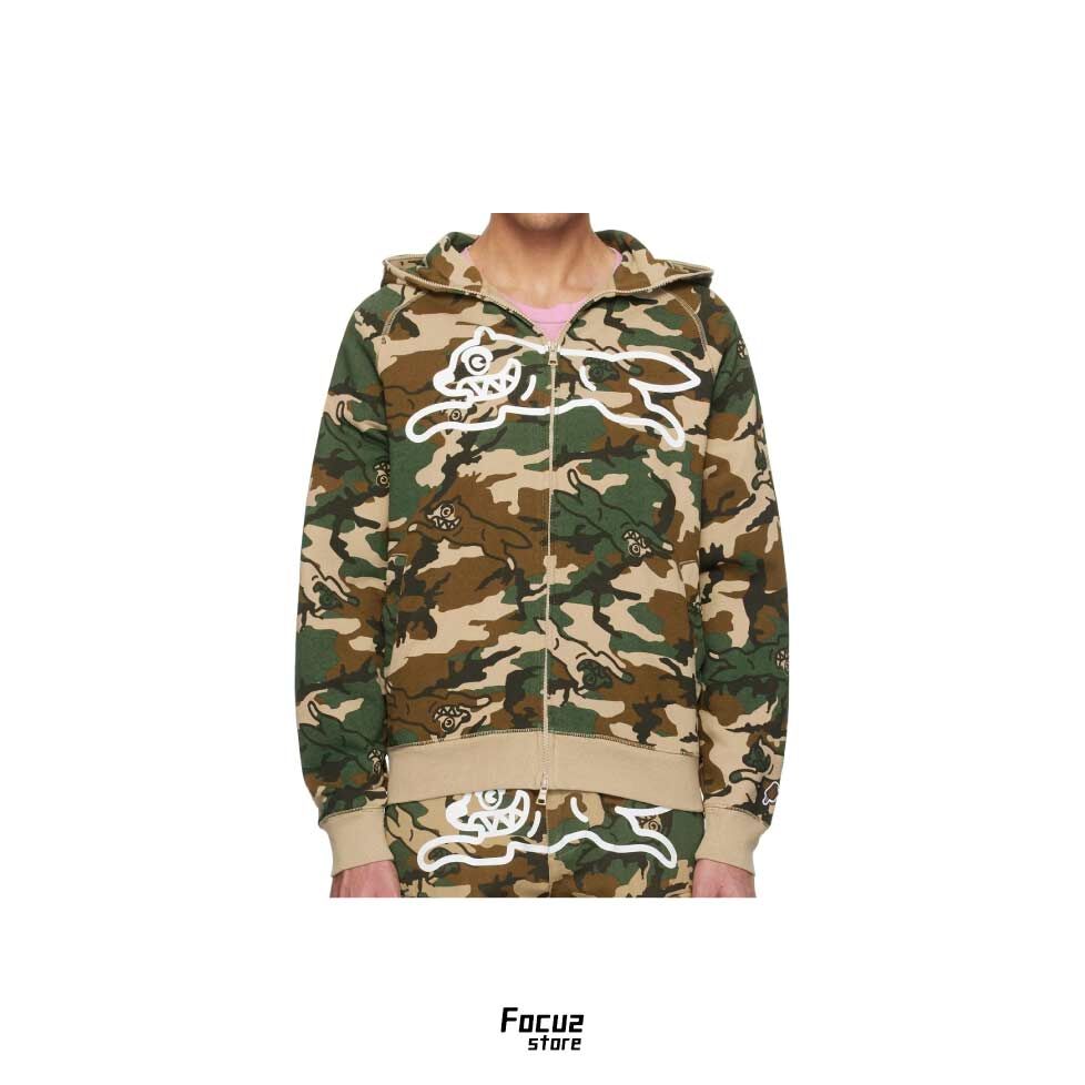 【Focus Store】預購 ICECREAM Running Dog Woodland Camo Hoodie "Khaki" 卡其色 滿版連帽外套