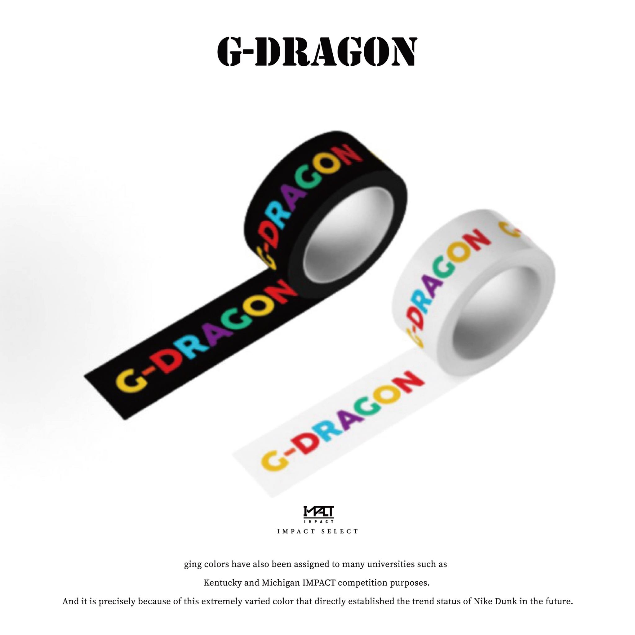 權志龍 G-Dragon GD 官方 DUCT TAPE 膠帶 裝飾品 明星周邊 兩款