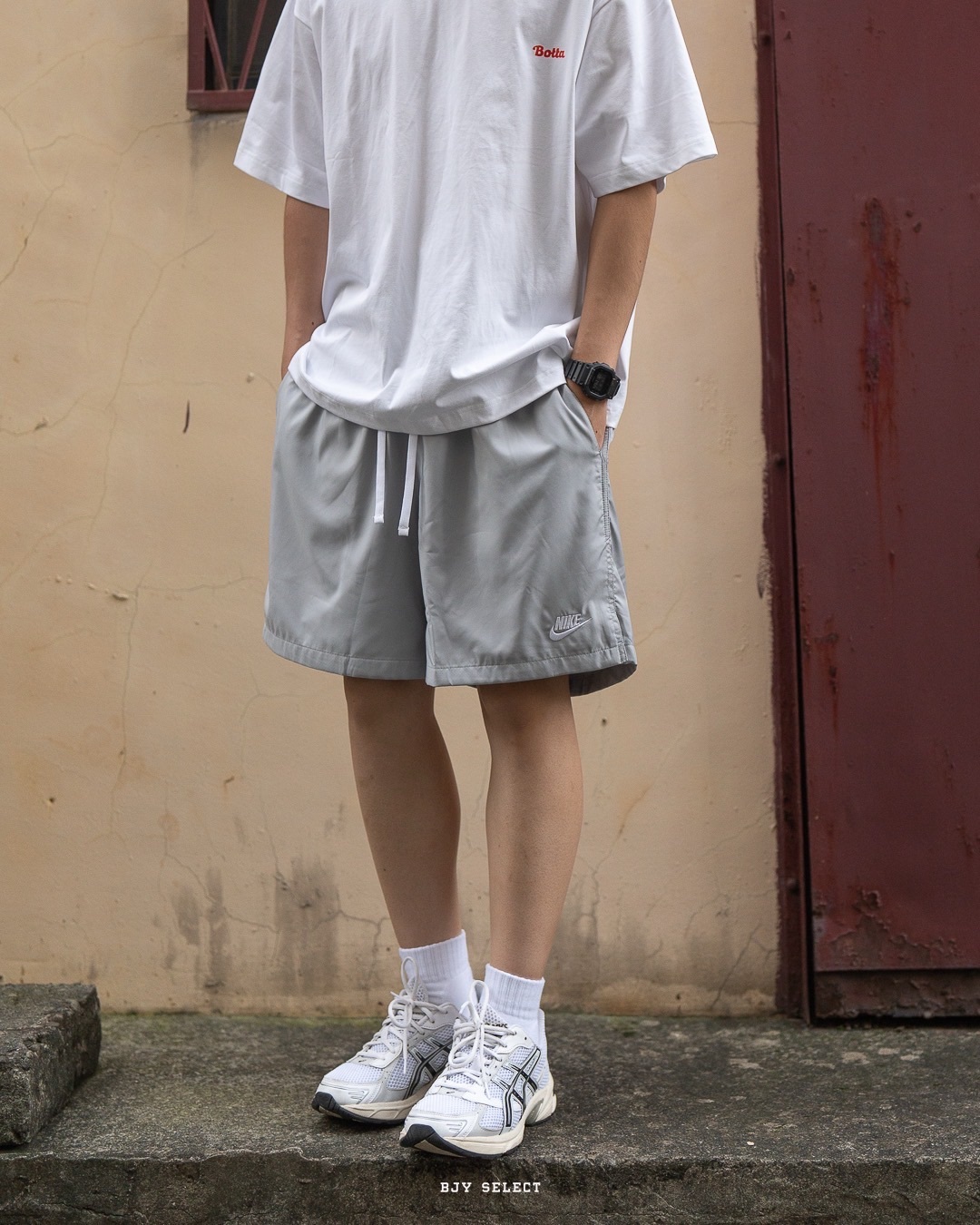 #預購 NIKE Sportswear Essentials 抽繩 膝上 輕量短褲 可當海灘褲 AR2383-010 黑 386 綠 077灰