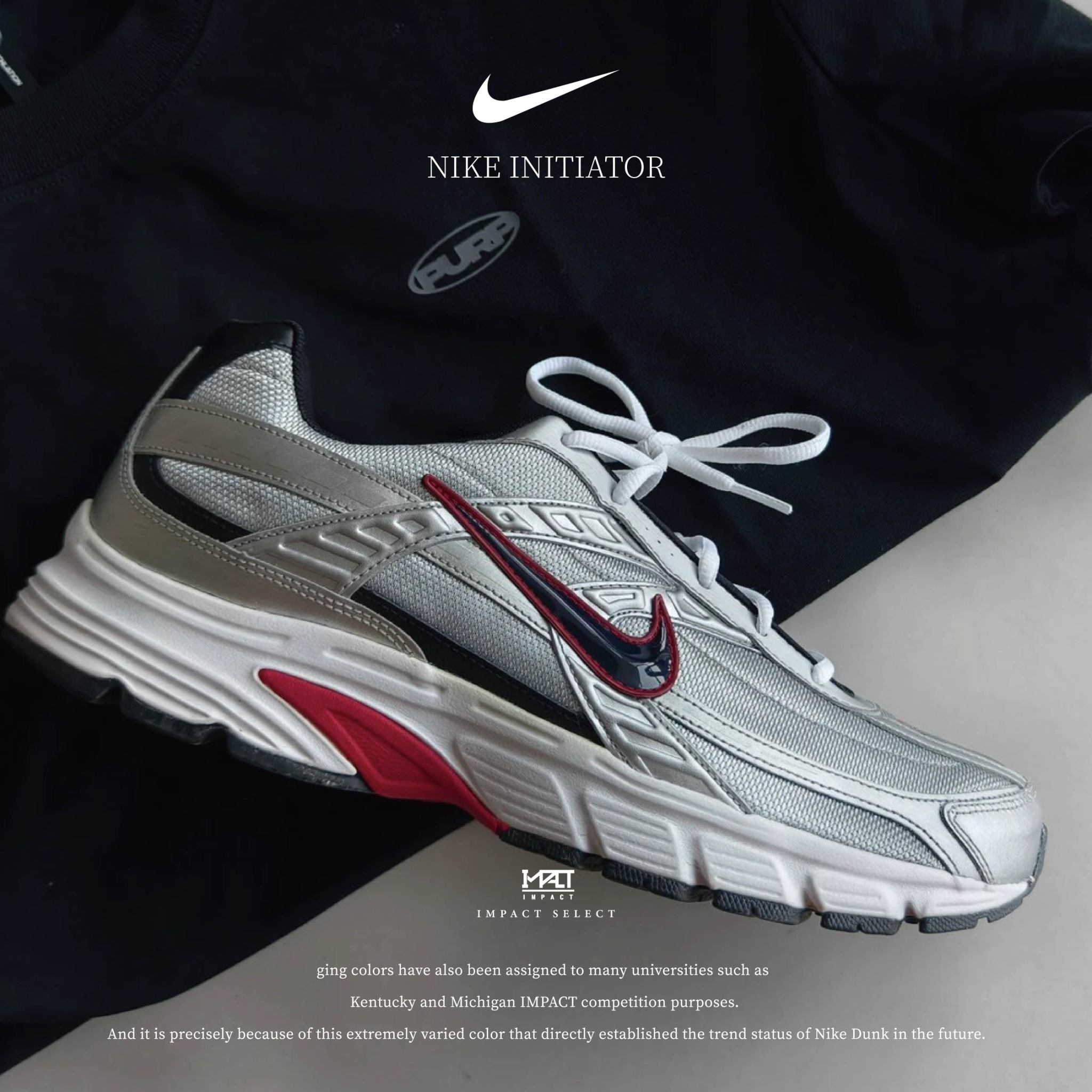 NIKE INITIATOR 銀白黑紅 休閒 復古 緩震 老爹鞋 慢跑鞋 394055-001