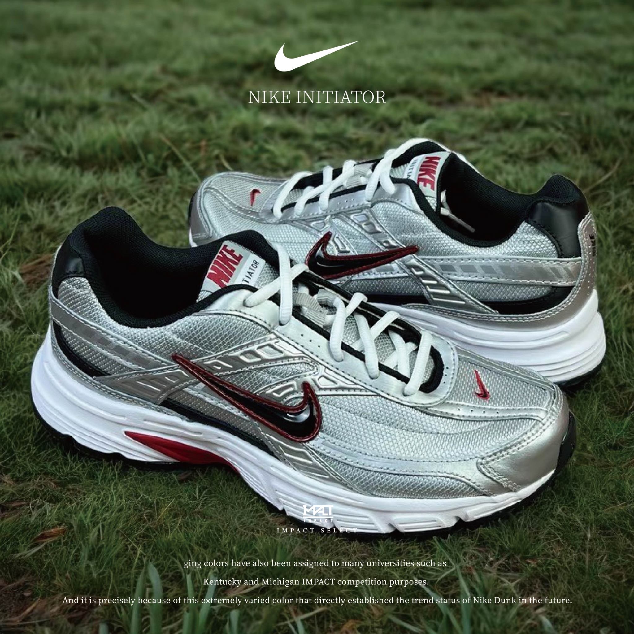 NIKE INITIATOR 銀白黑紅 休閒 復古 緩震 老爹鞋 慢跑鞋 394055-001