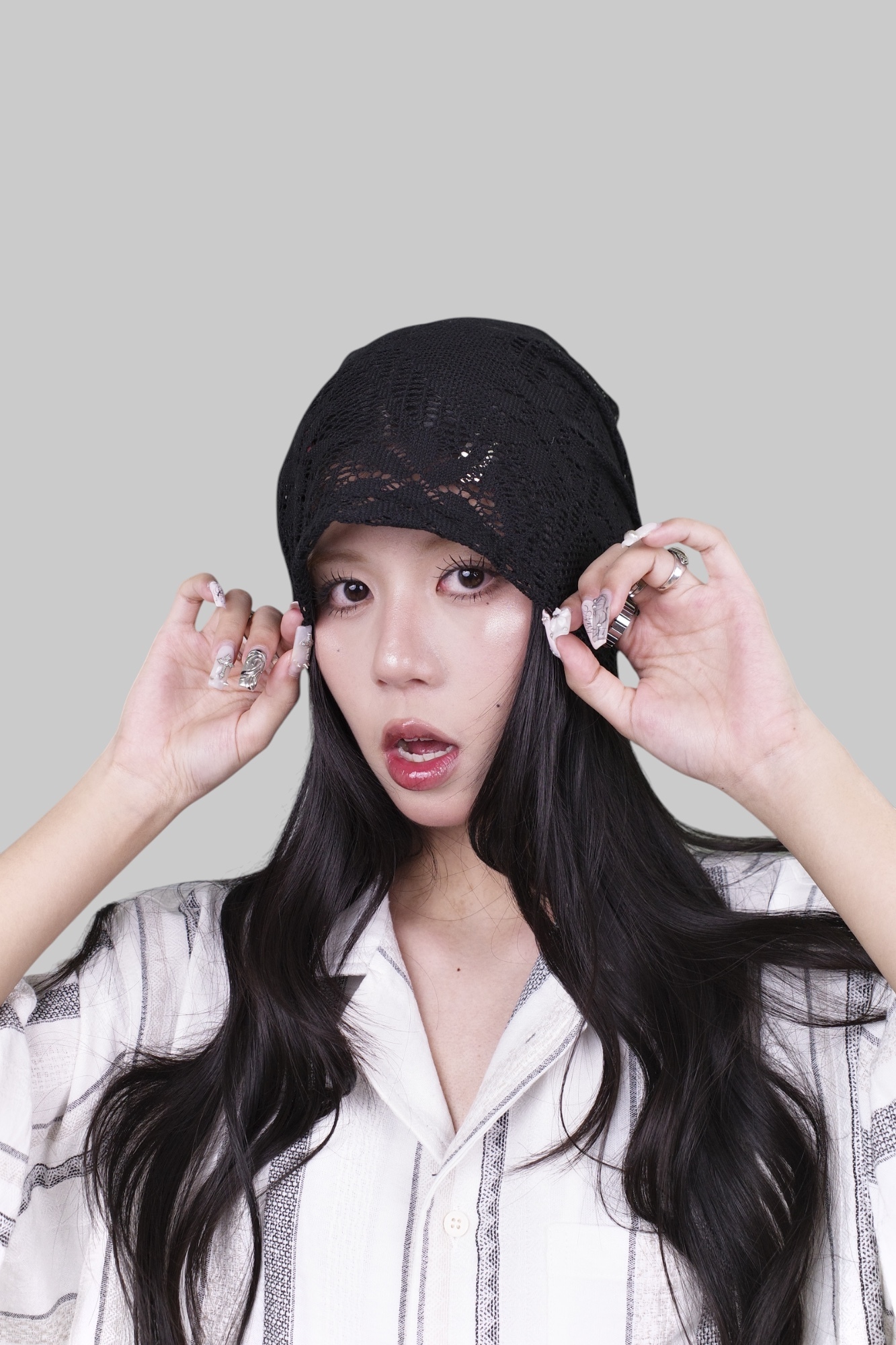 『Always_Good』透氣 縷空 勾花 堆堆帽 包頭帽