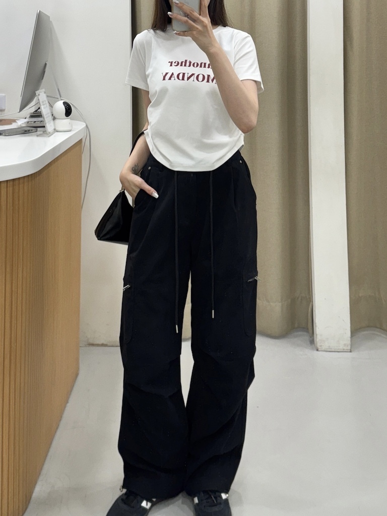 英姿颯爽個性拉鏈工裝褲