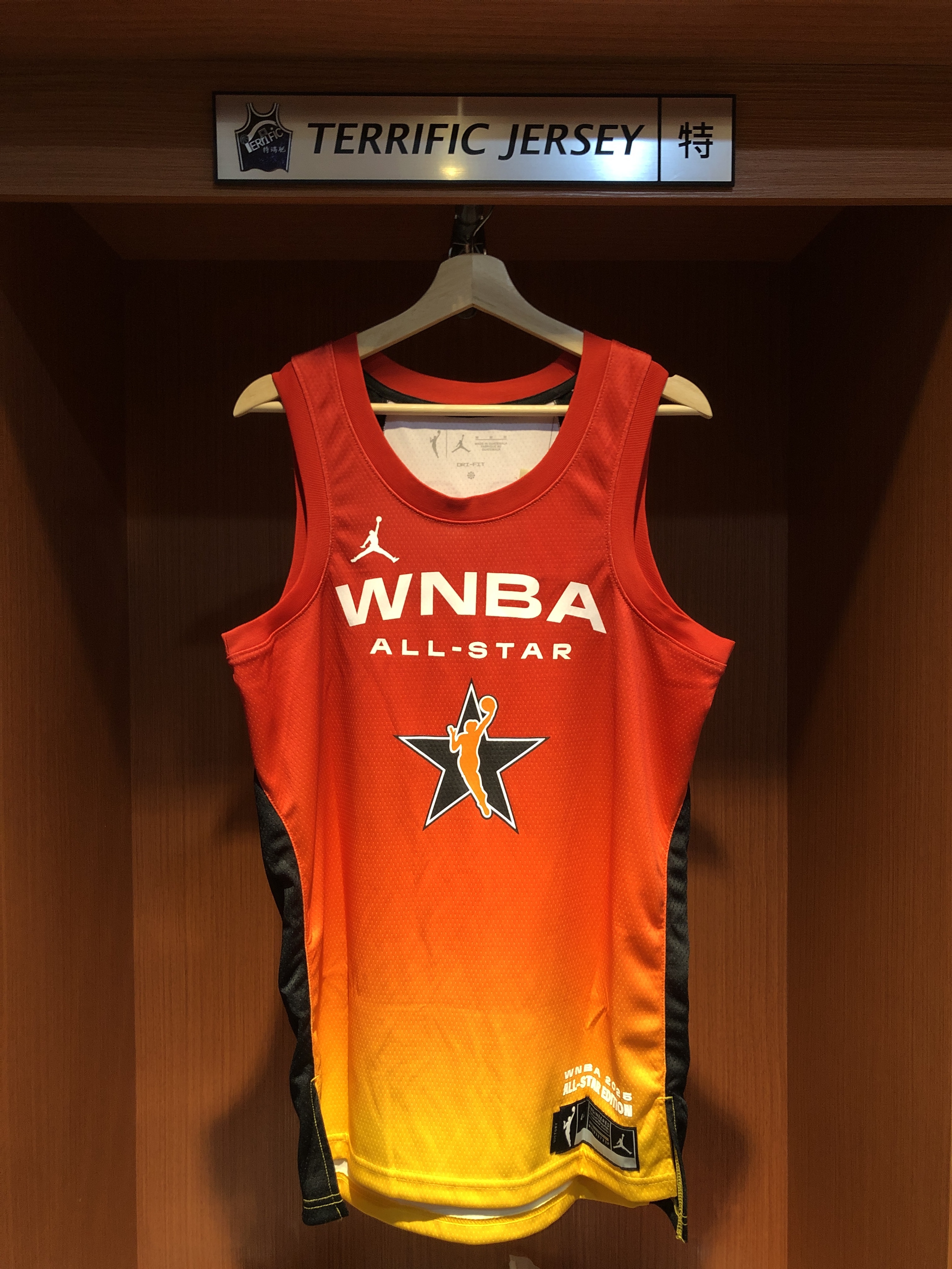 WNBA球衣 Caitlin Clark 2025 明星賽橘黃 All Star Jordan Swingman 球迷版 熱轉印 全新