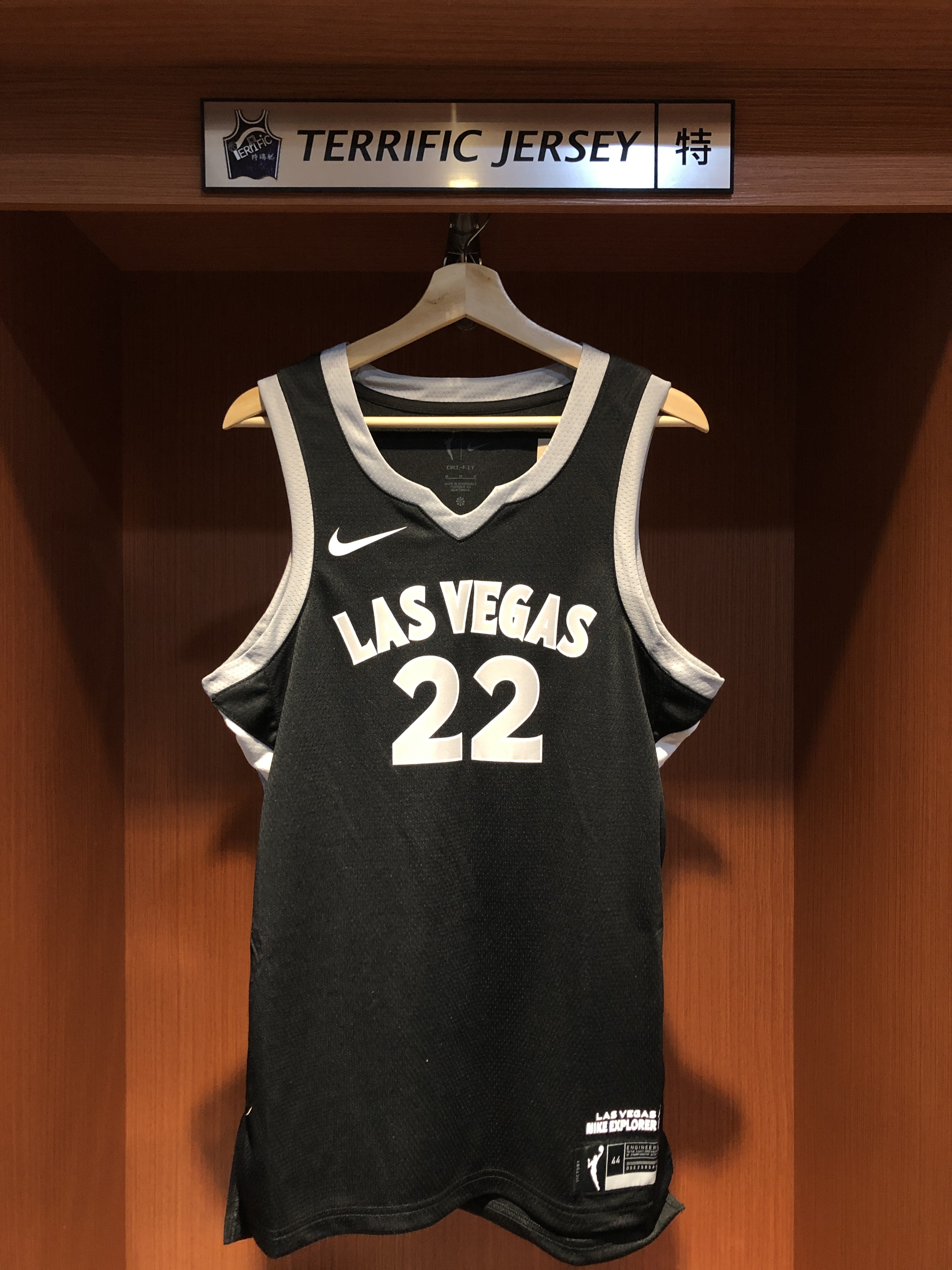 WNBA球衣 A'ja Wilson 拉斯維加斯王牌黑 Nike Swingman 球迷版 熱轉印 全新