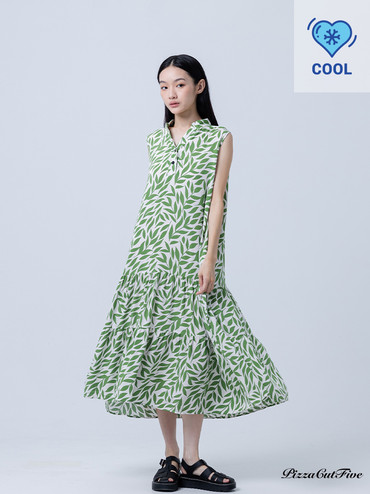 [兩件1580｜涼感洋裝]清新立領無袖蛋糕洋裝 PizzaCutFive PCF252486129