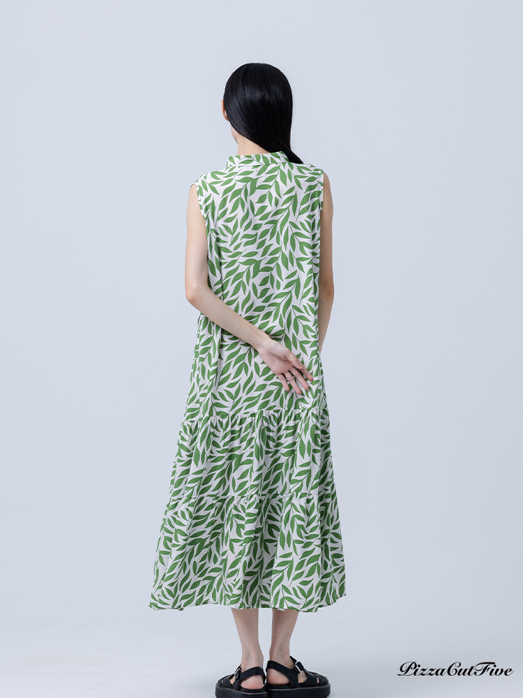 [兩件1580｜涼感洋裝]清新立領無袖蛋糕洋裝 PizzaCutFive PCF252486129