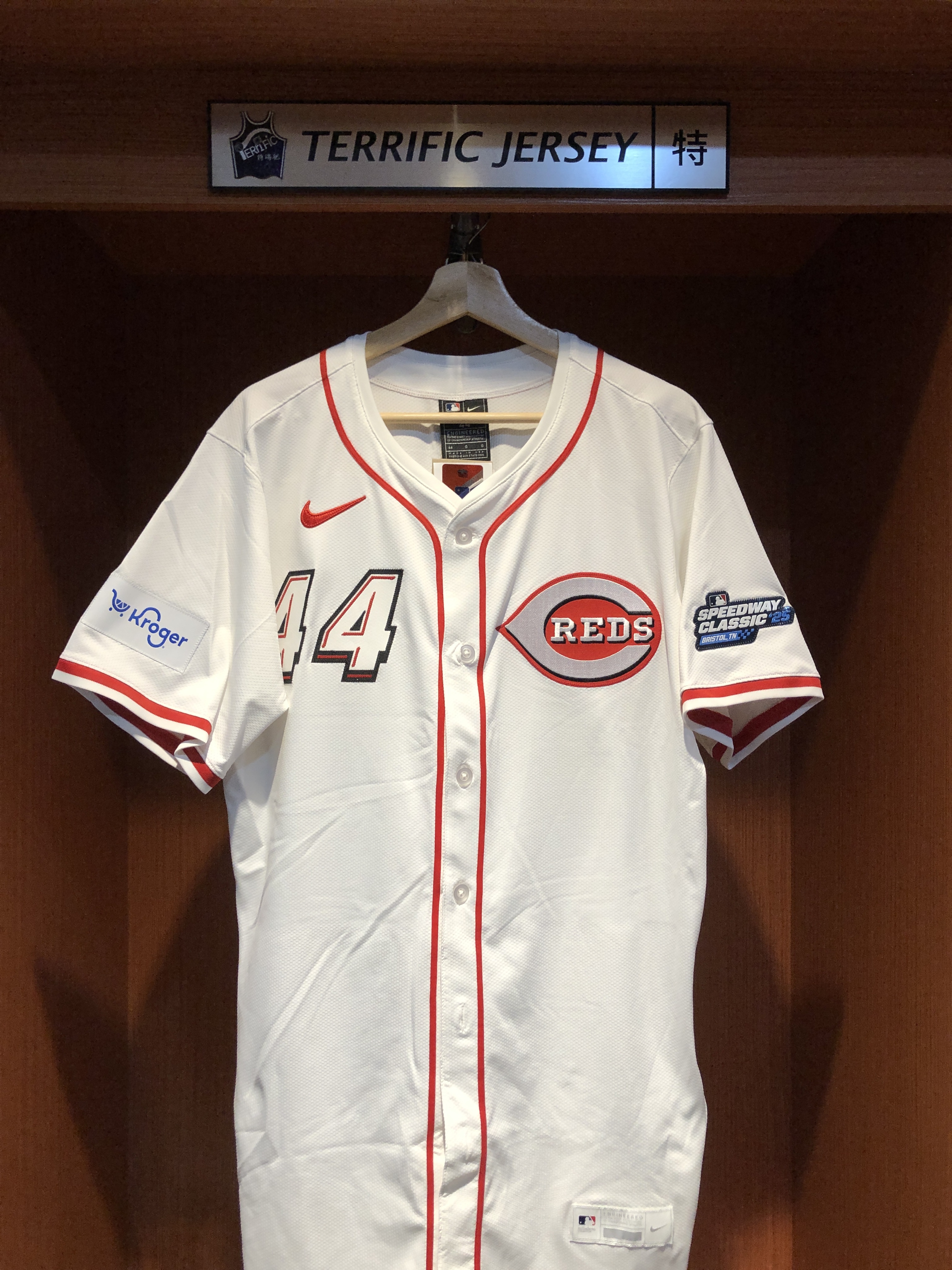 MLB球衣 De La Cruz 辛辛那提紅人 賽車白 Speedway Classic Nike Elite Player Name Jersey 球員版 電繡 全新