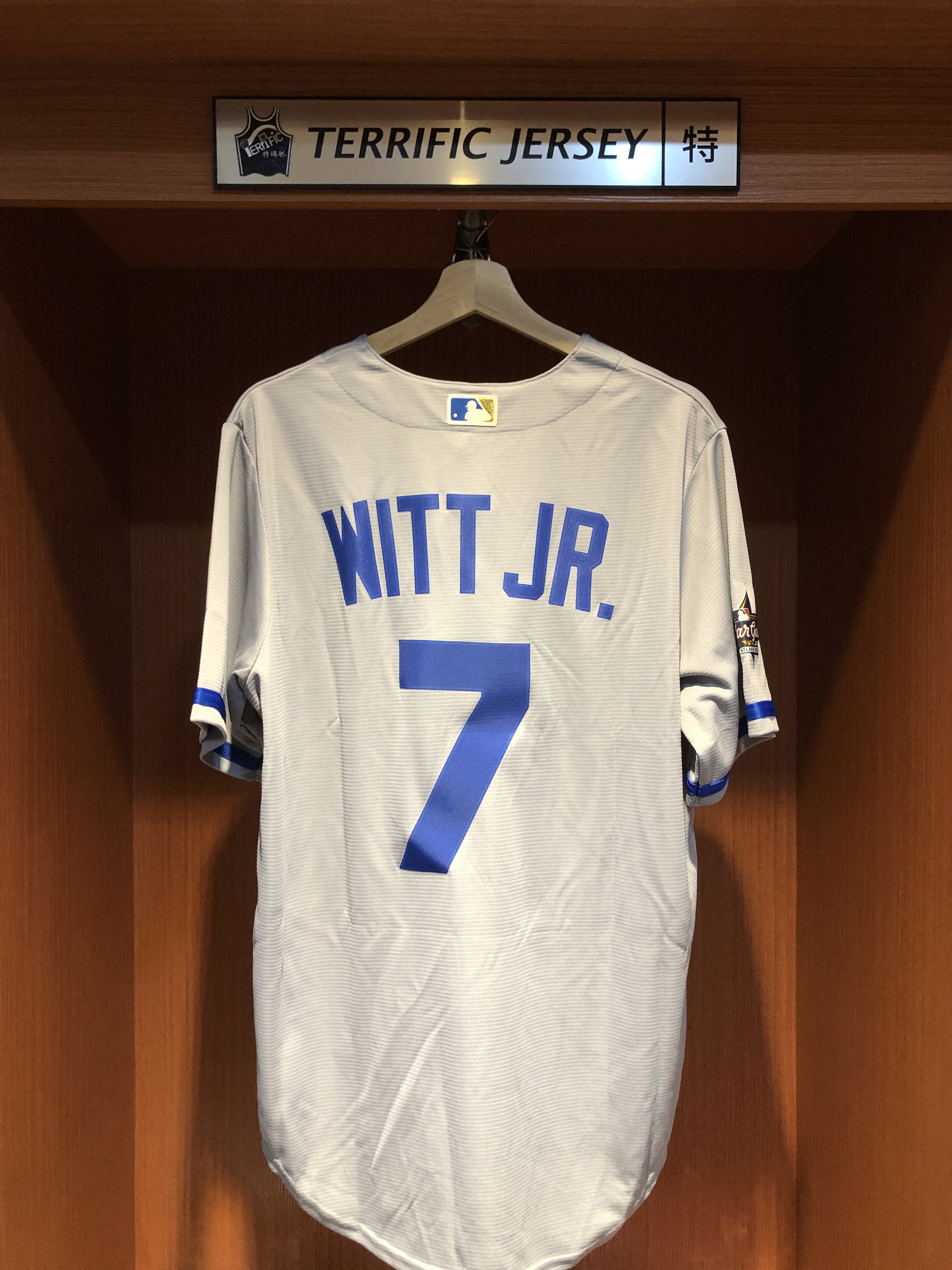 MLB球衣 Bobby Witt Jr. 25 明星賽 堪薩斯市皇家灰 臂章 Nike Replica Player Name Jersey 球迷版 熱轉印 全新