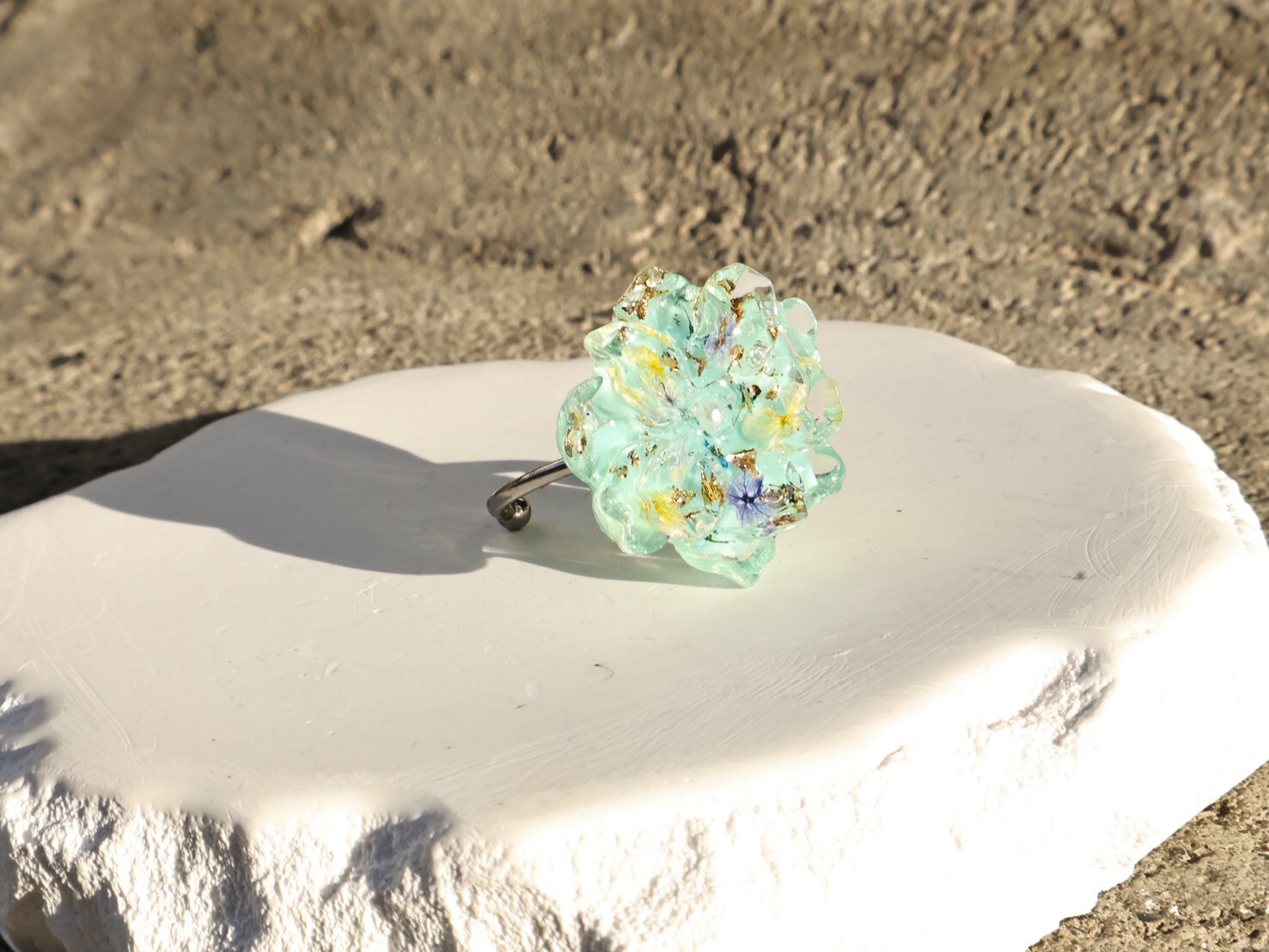 The Lovely Rings / 環保系列 瓶蓋小花戒指（冰綠）