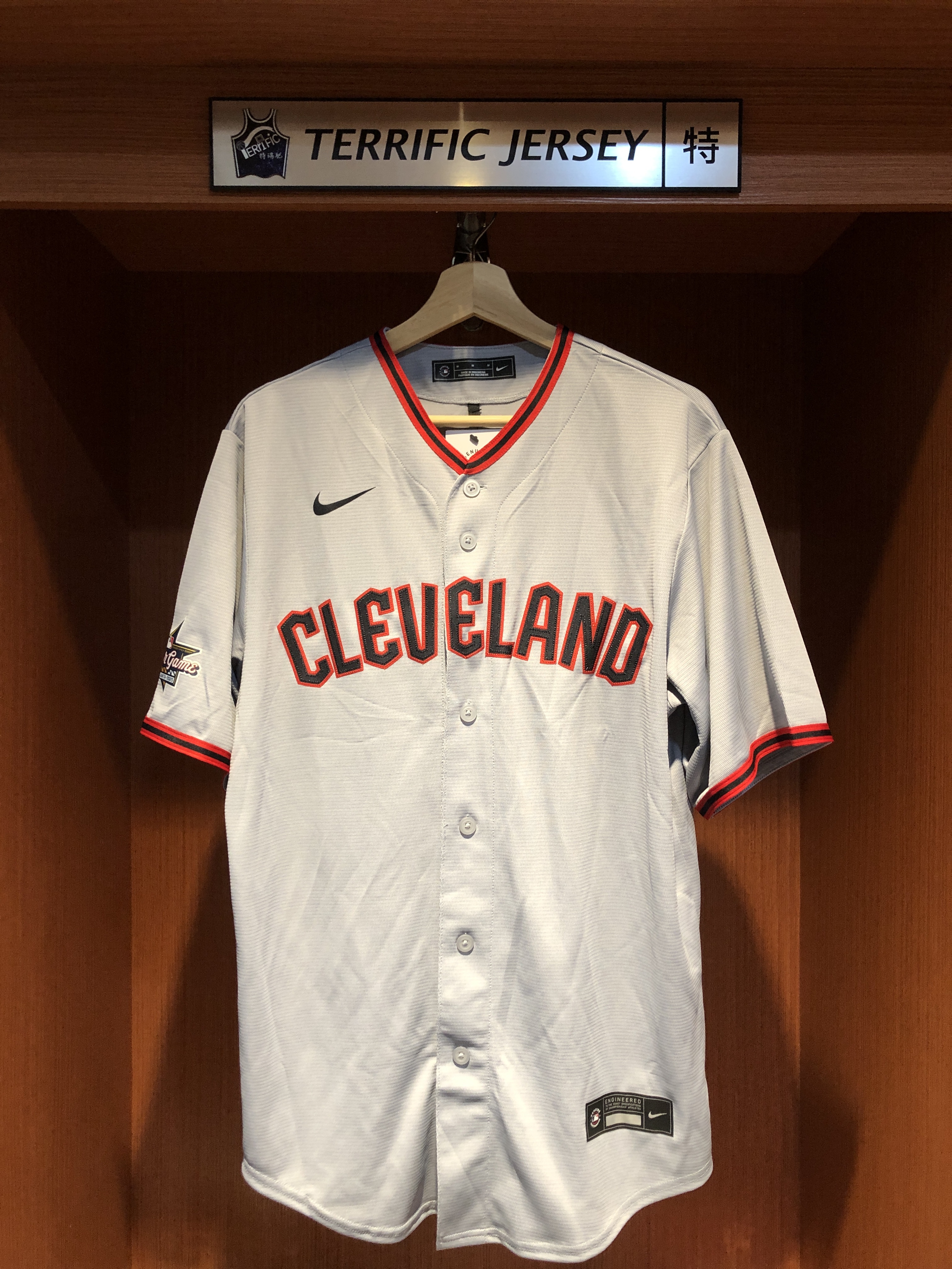 MLB球衣 Jose Ramirez 25 明星賽 克里夫蘭守護者灰 臂章 Nike Replica Player Name Jersey 球迷版 熱轉印 全新