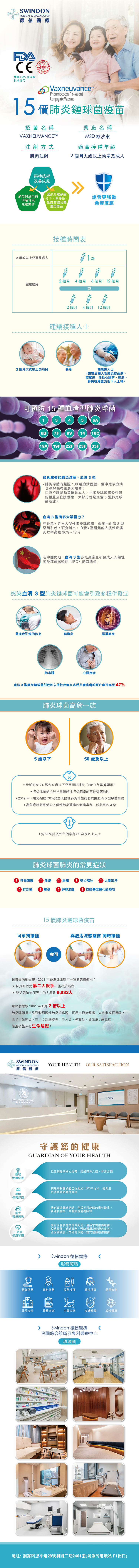 Swindon Medical 德信醫療 15價肺炎結合疫苗