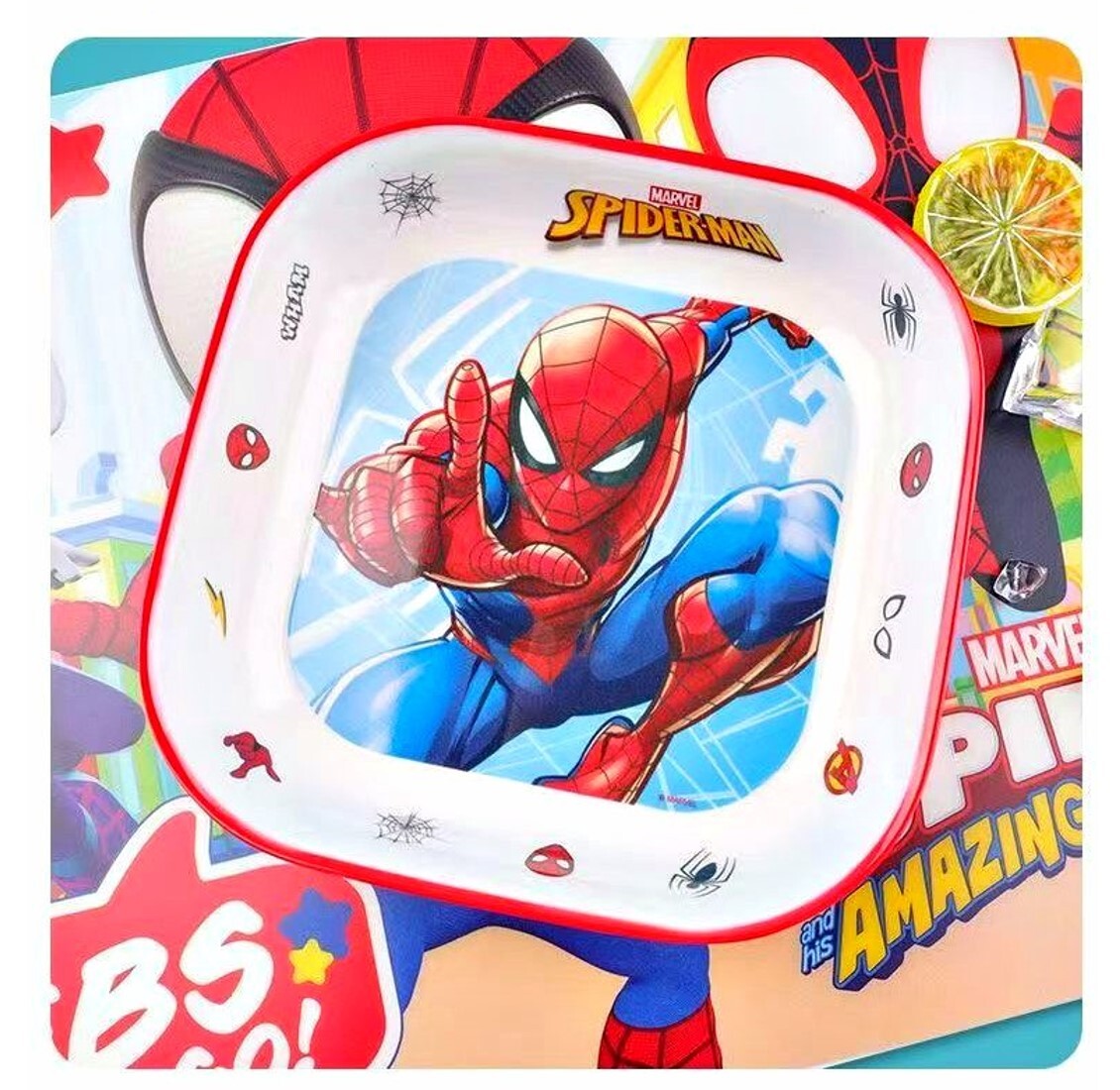 MARVEL 兒童方形碟 | 蜘蛛俠 (科學瓷)