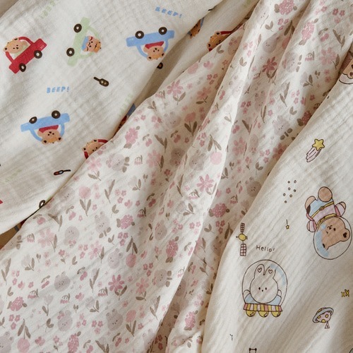 DTD玩轉人物Pure莫代爾系列-三重棉紗輕薄蓋毯