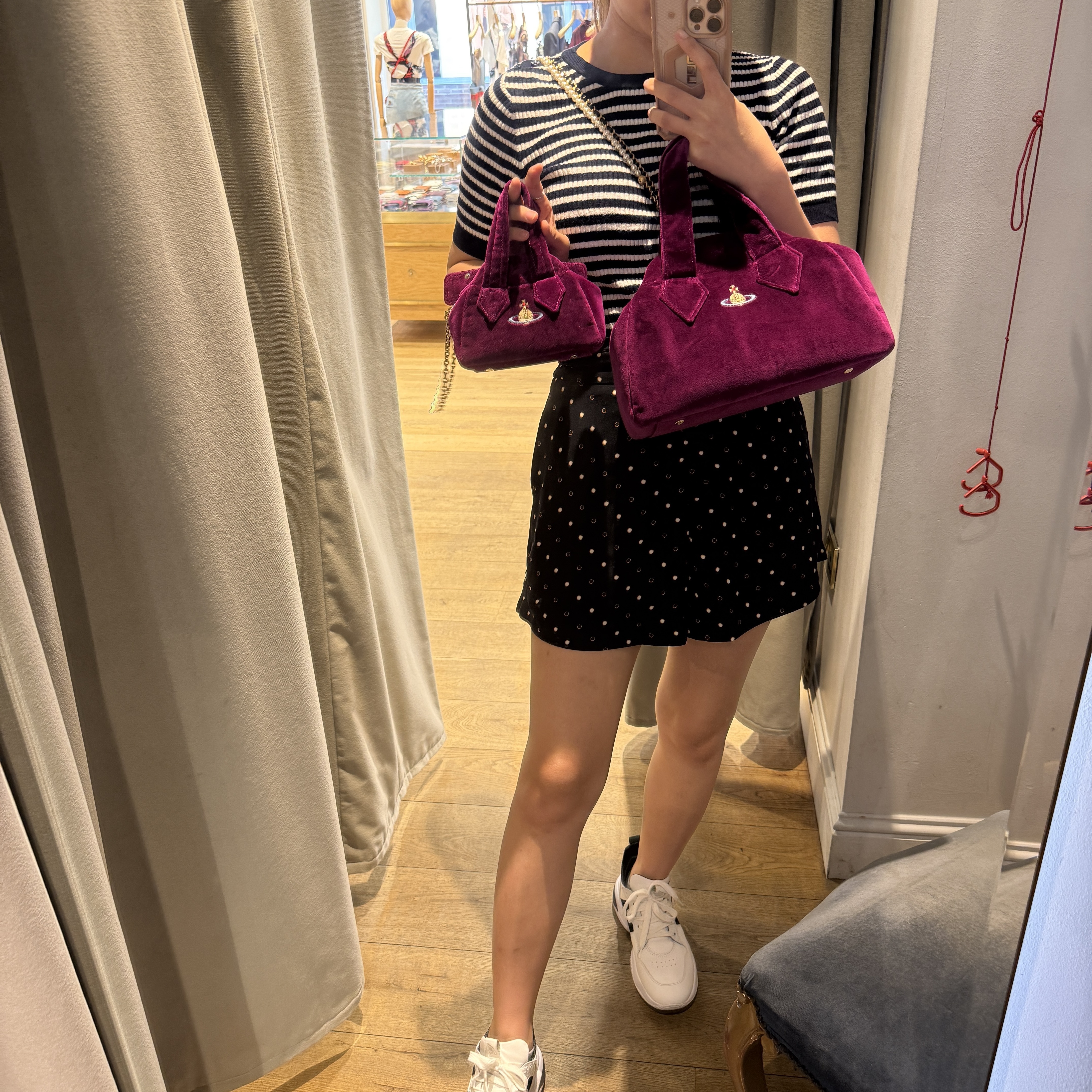 Vivienne Westwood archive bag velvet purple medium /mini