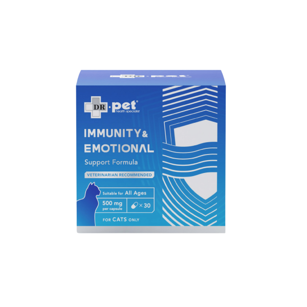 Dr Pet - 免疫及情緒支援配方(貓用) Immunity & Emotional for Cats 500mg x30粒