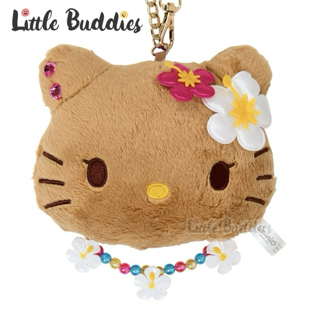 日本 Sanrio 日燒花花系列 - 頭形匙扣掛飾連鏡