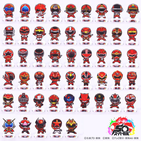 242744 Pbandai 預訂 2026/3月 スーパー戦隊シリーズ　歴代レッド　デフォルメ　アクリルスタンド（全50種）