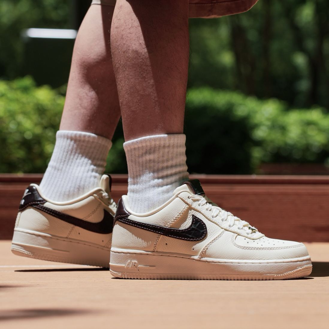 Nike Air Force 1 Low "Sail Brown" 米白紅棕 荔枝皮 皮革壓紋 鱷魚紋 低筒休閒鞋