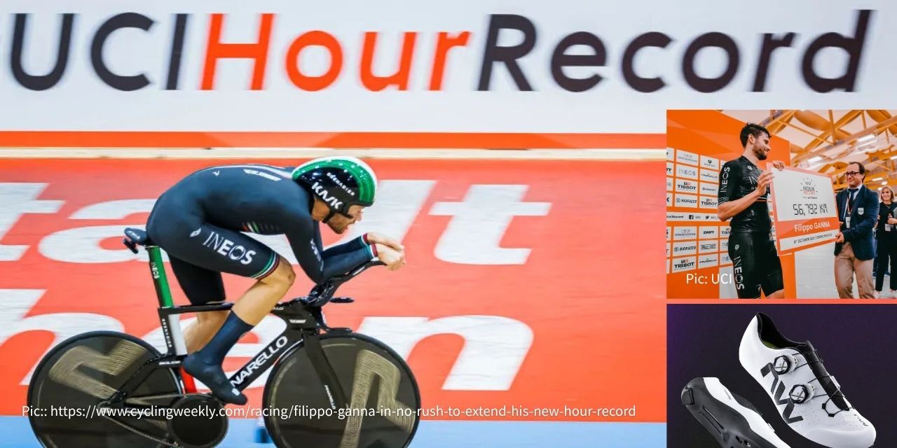 Filippo Ganna 挑戰小時紀錄瞬間。來源：Cycling Weekly, UCI, Northwave