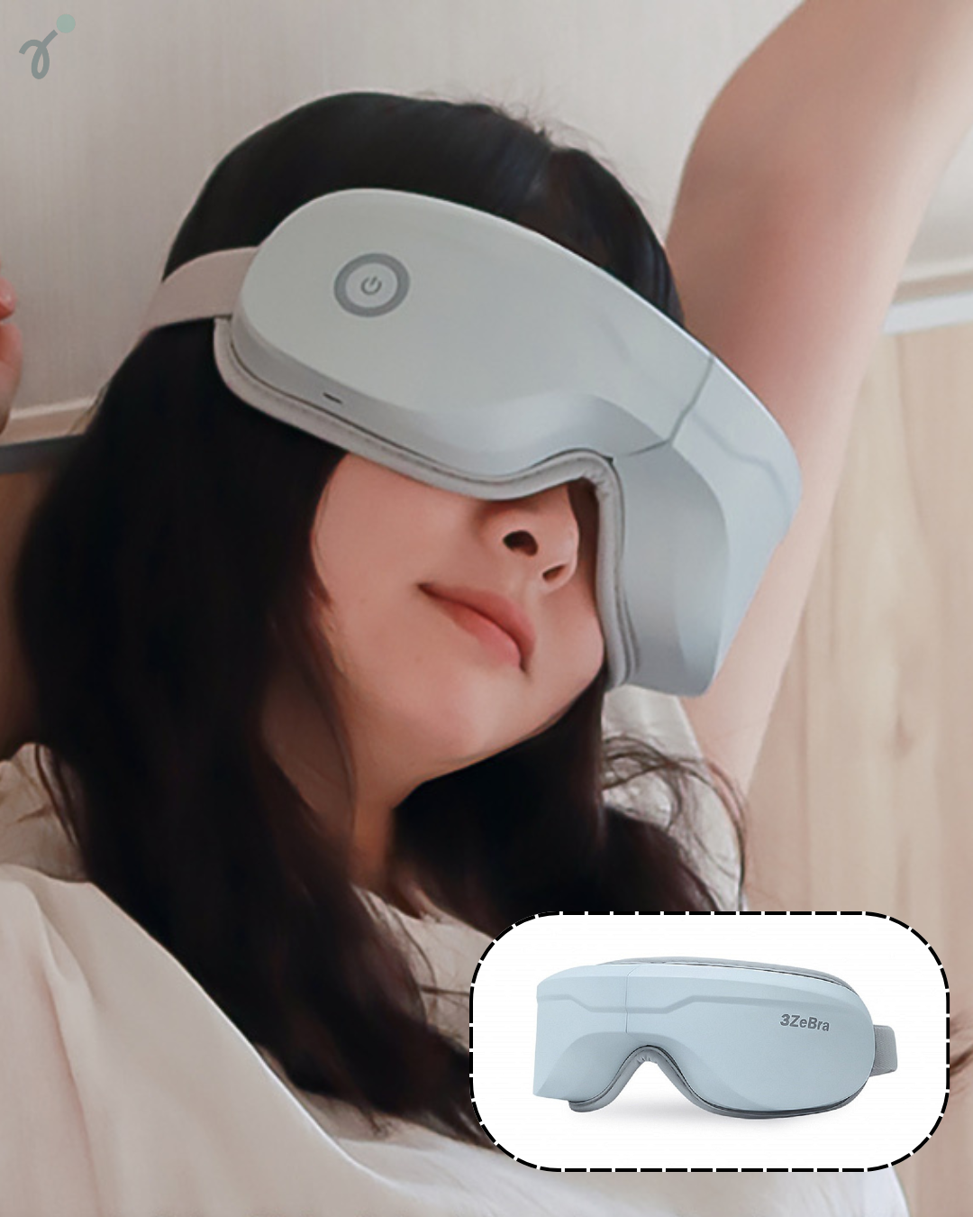【3ZeBra】5C熱敷按摩眼罩｜藍牙音樂款