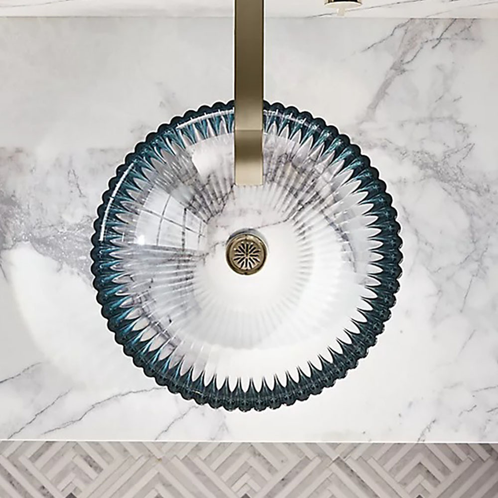 EdenBath Lavabo De Salle De Bain Vasque Circulaire En Verre Trempé Vert - Canada