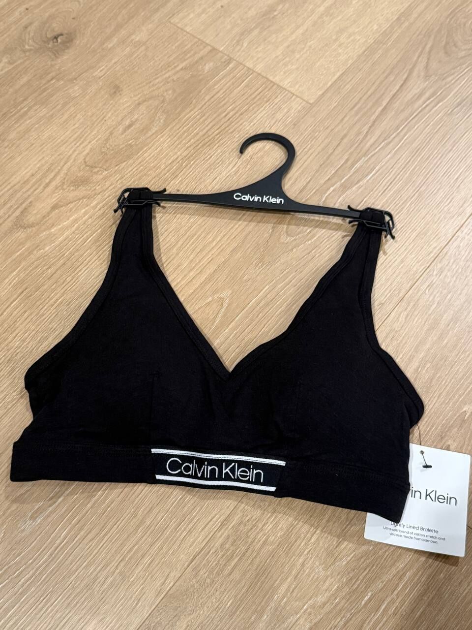 [USW] CALVIN KLEIN BLACK WOMEN'S COMFORT BRALLETE, QP2209O-001 (UZZ933)