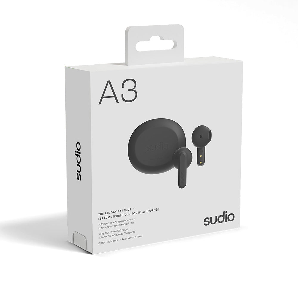 現貨｜原裝行貨一年保養｜SUDIO A3｜Black 午夜黑 真無線開放式耳機