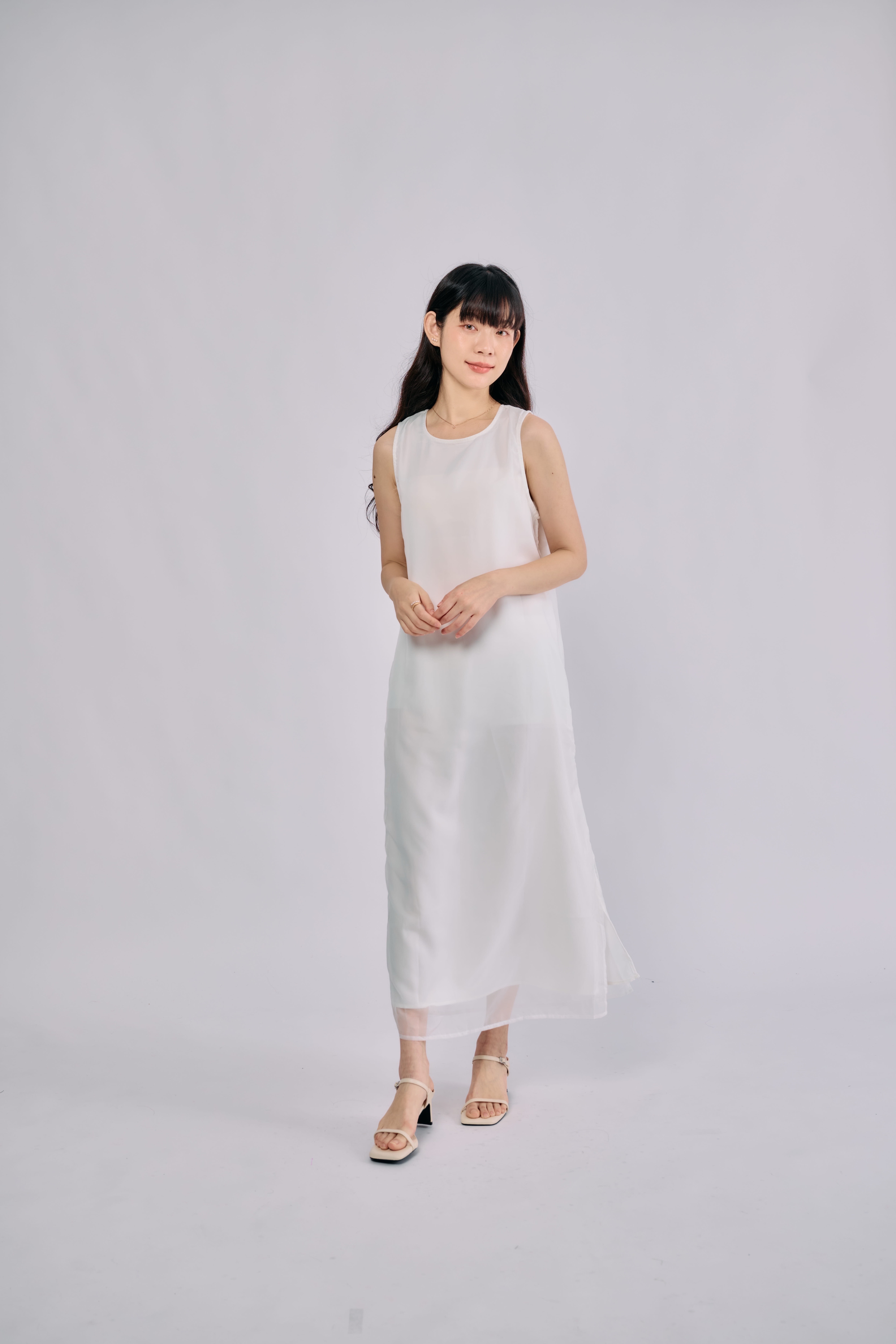 輕盈面料仙女洋裝（白）