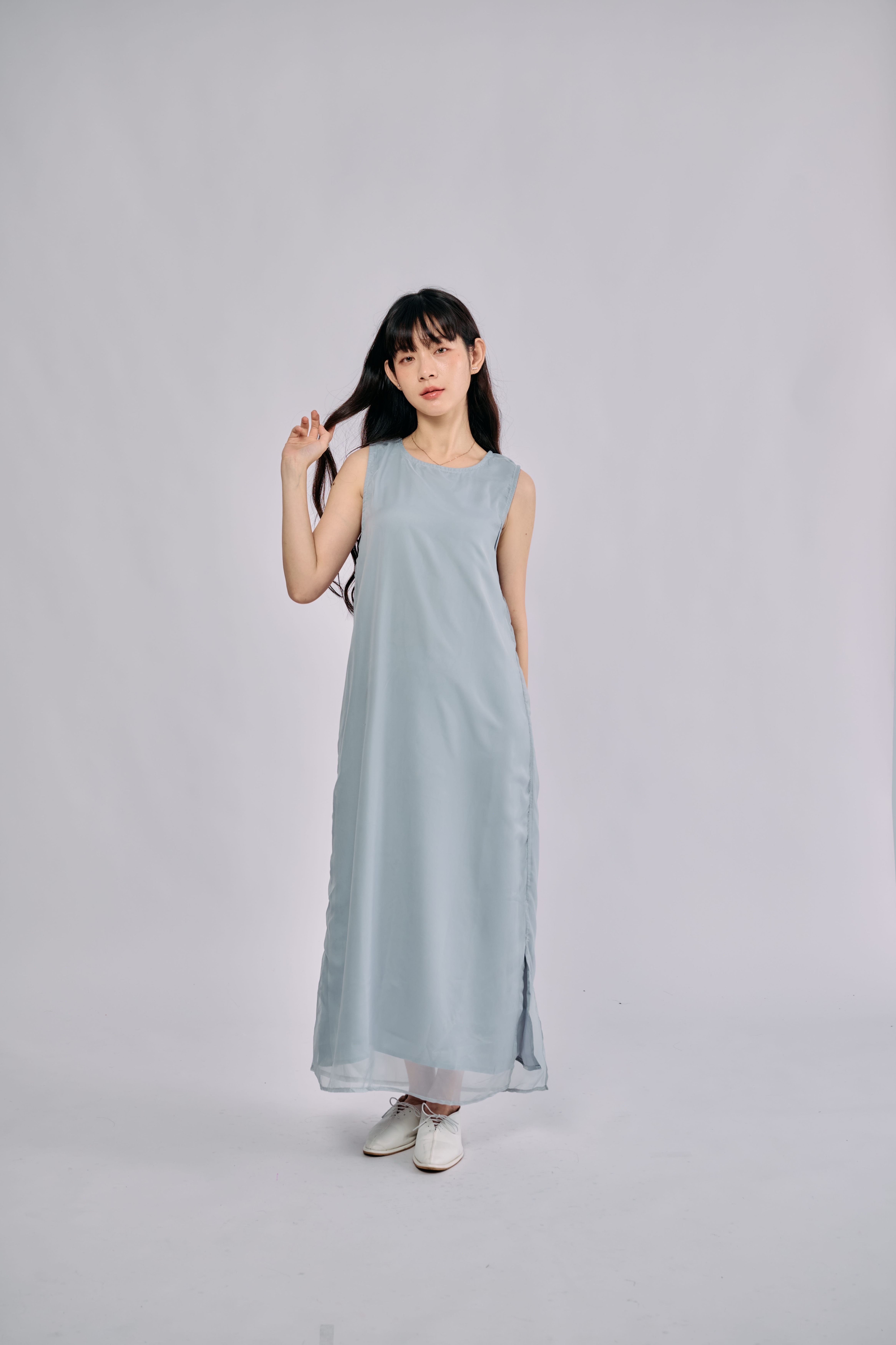 輕盈面料仙女洋裝（藍）