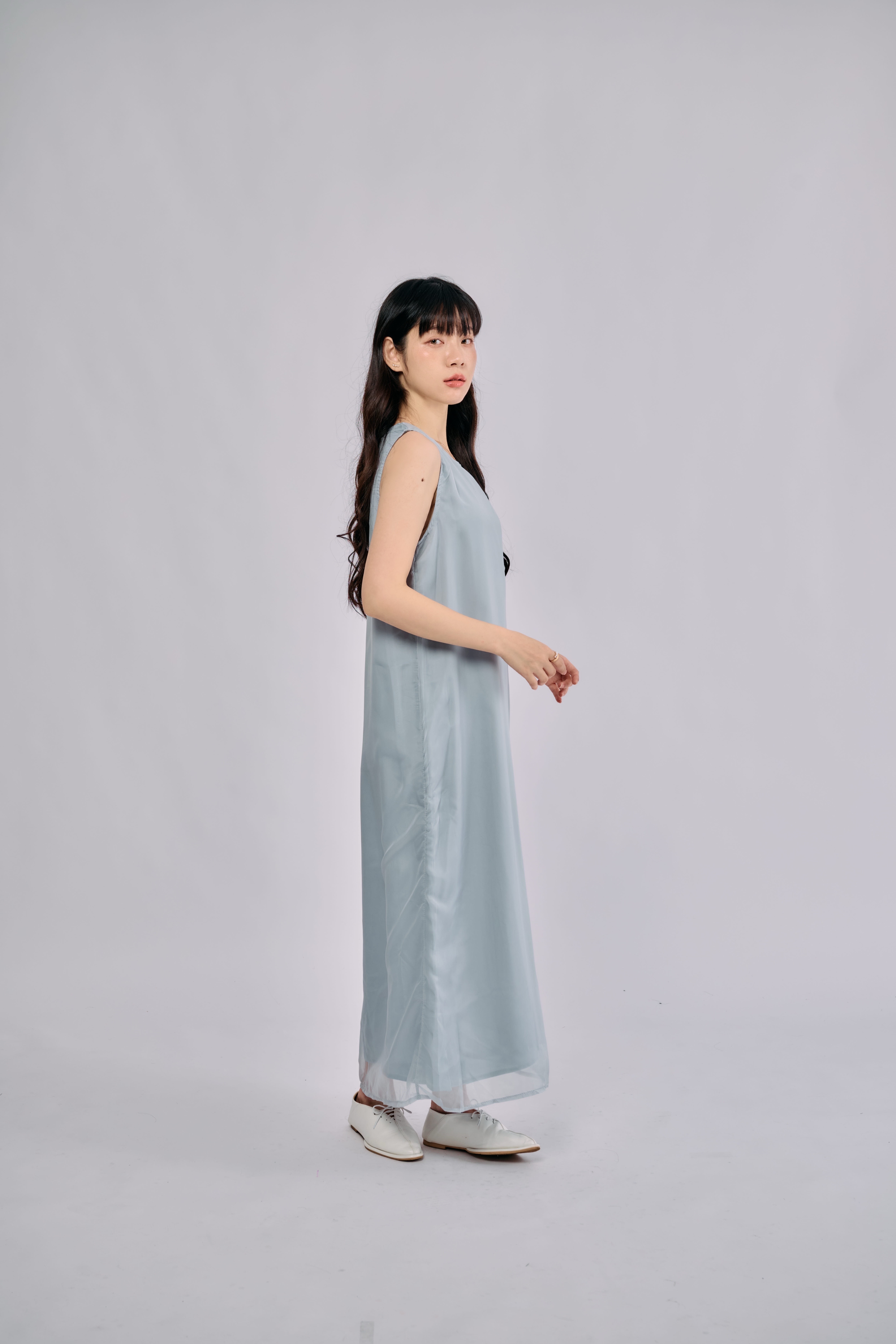 輕盈面料仙女洋裝（藍）