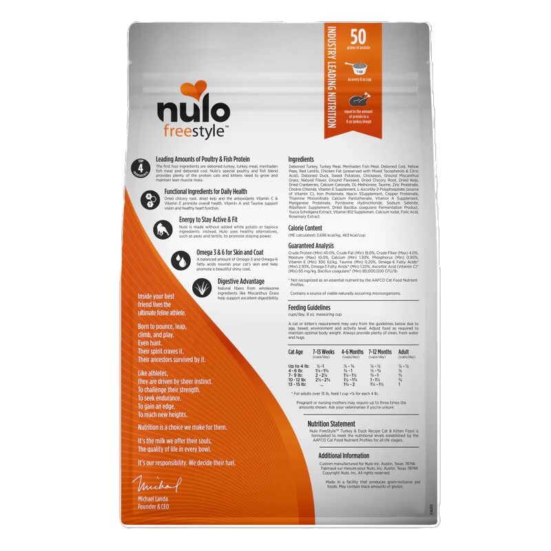 Nulo FreeStyle High-Protein Kibble Turkey & Duck Recipe 5lb/12lb