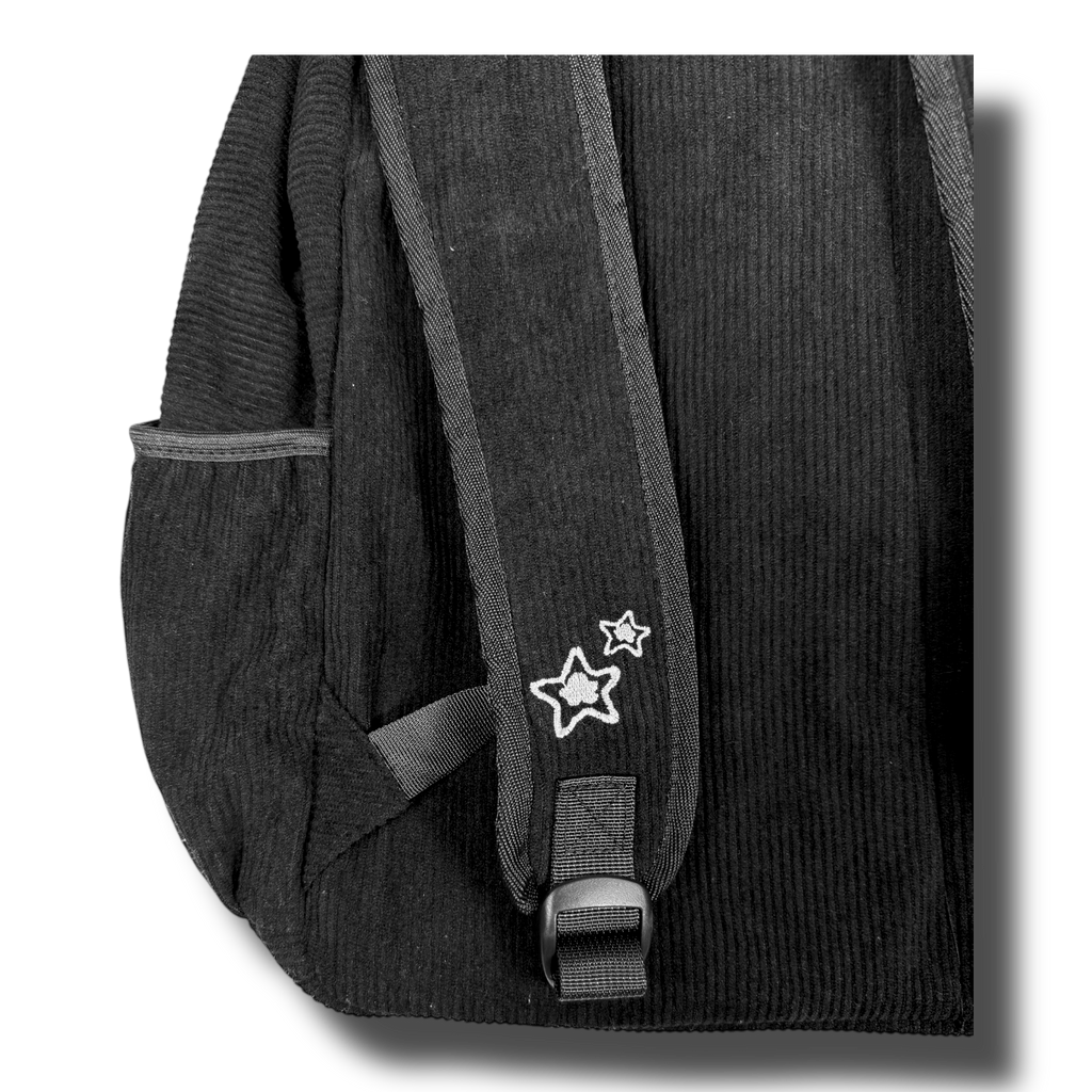 STAR TEAM BLACK CORDUROY BACKPACK