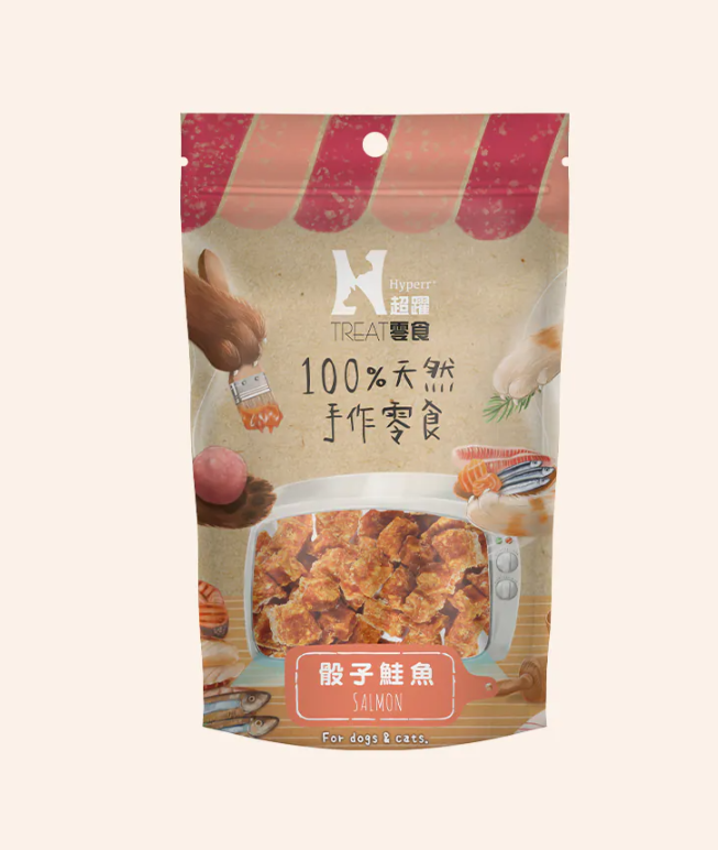 Hyperr超躍 犬貓零食 | 骰子鮭魚 手作零食