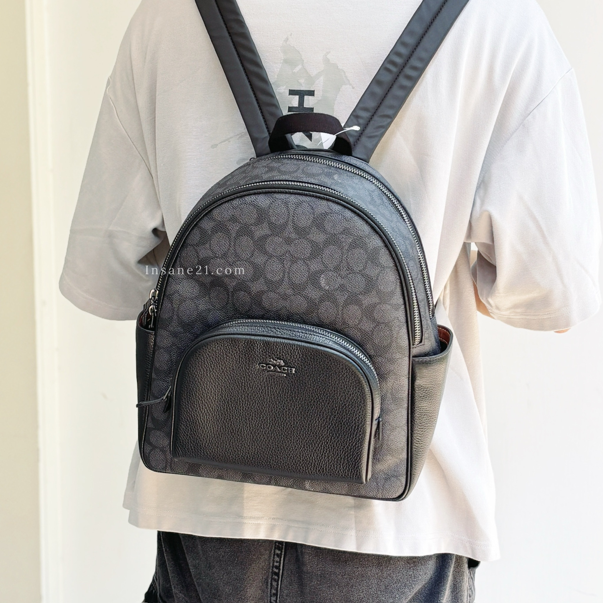 COACH COURT BACKPACK 老花 後背包 雙肩包 迷你 蔻馳 代購