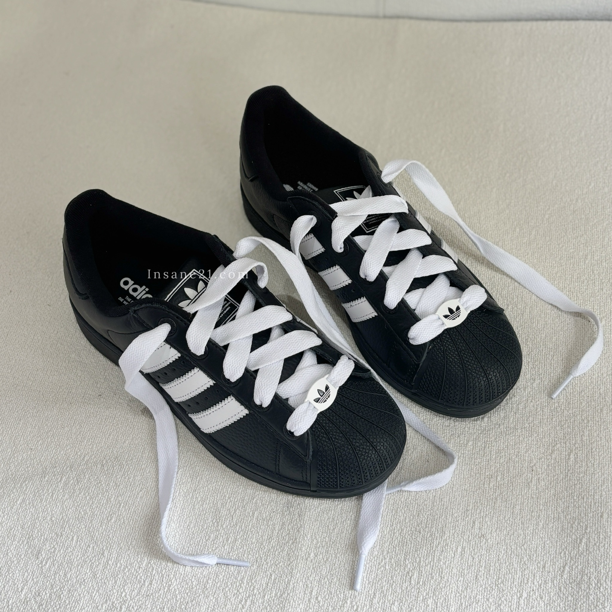 ADIDAS ORIGINALS SUPERSTAR II 黑白 貝殼鞋 休閒鞋 黑字體 中性鞋款 男女 KK4474