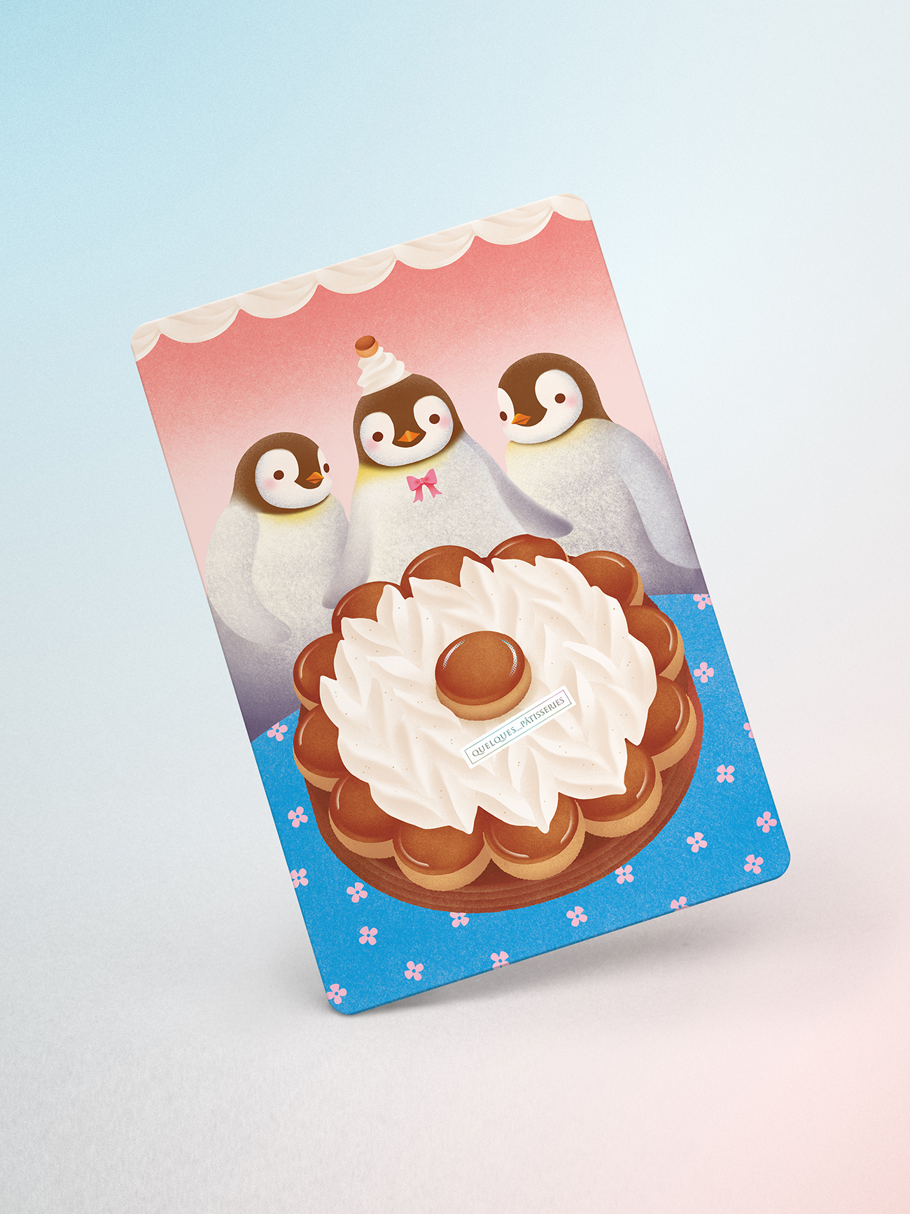 慶生企鵝明信片/品牌卡片 Carte de Postale
