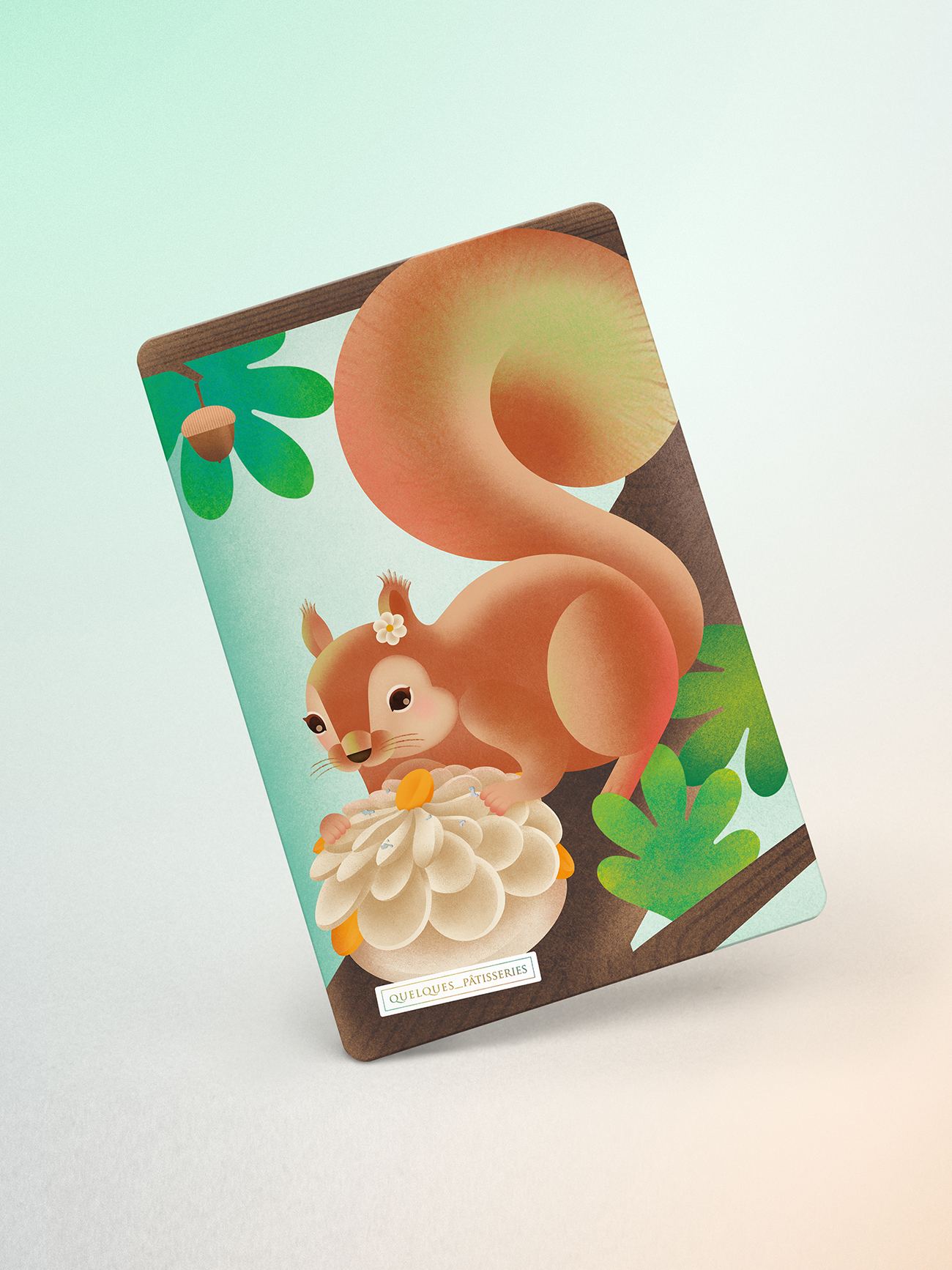 花神與松鼠明信片/品牌卡片 Carte de Postale