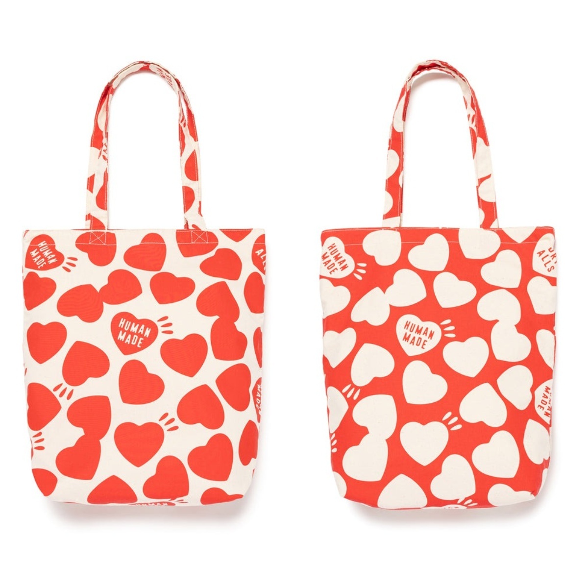 現貨┃HUMAN MADE REVERSIBLE TOTE 滿版 愛心 雙面用 托特包 帆布包 購物袋