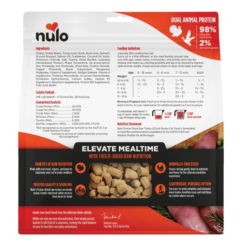Nulo Freeze-Dried Raw Chicken & Duck Recipe (16oz)