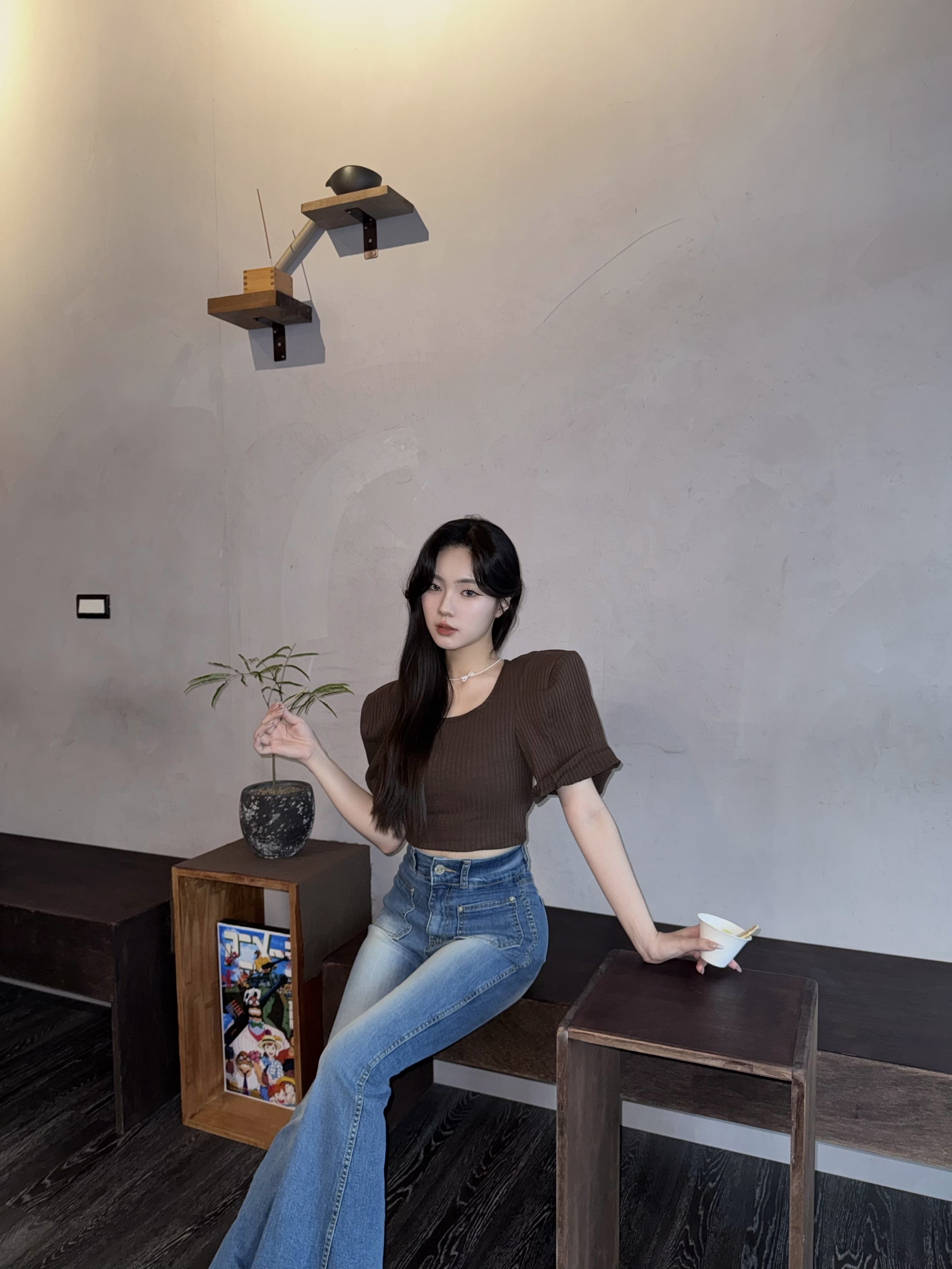 電臀細腰2.0牛仔喇叭（有臀墊 可拆！）