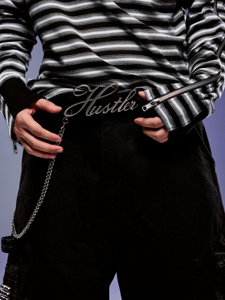 ROCKSTA “GHETTO SOLIDER” 金屬Logo褲鏈 皮帶